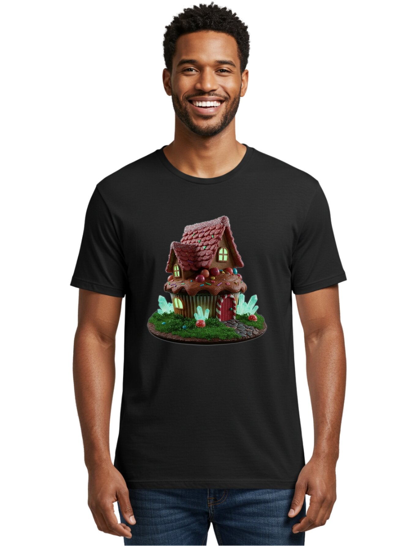 Gingerbread-House-Cupcake Men'S Graphic Tee, 100% Cotton, Comfortable Casual Summer Wear, Machine Washable, Vintage Camera, Old Camera, Antique Camera, Black Camera, Classic Photography, Photography Equipment, Nostalgic Device, Film Camera, Bam539 21