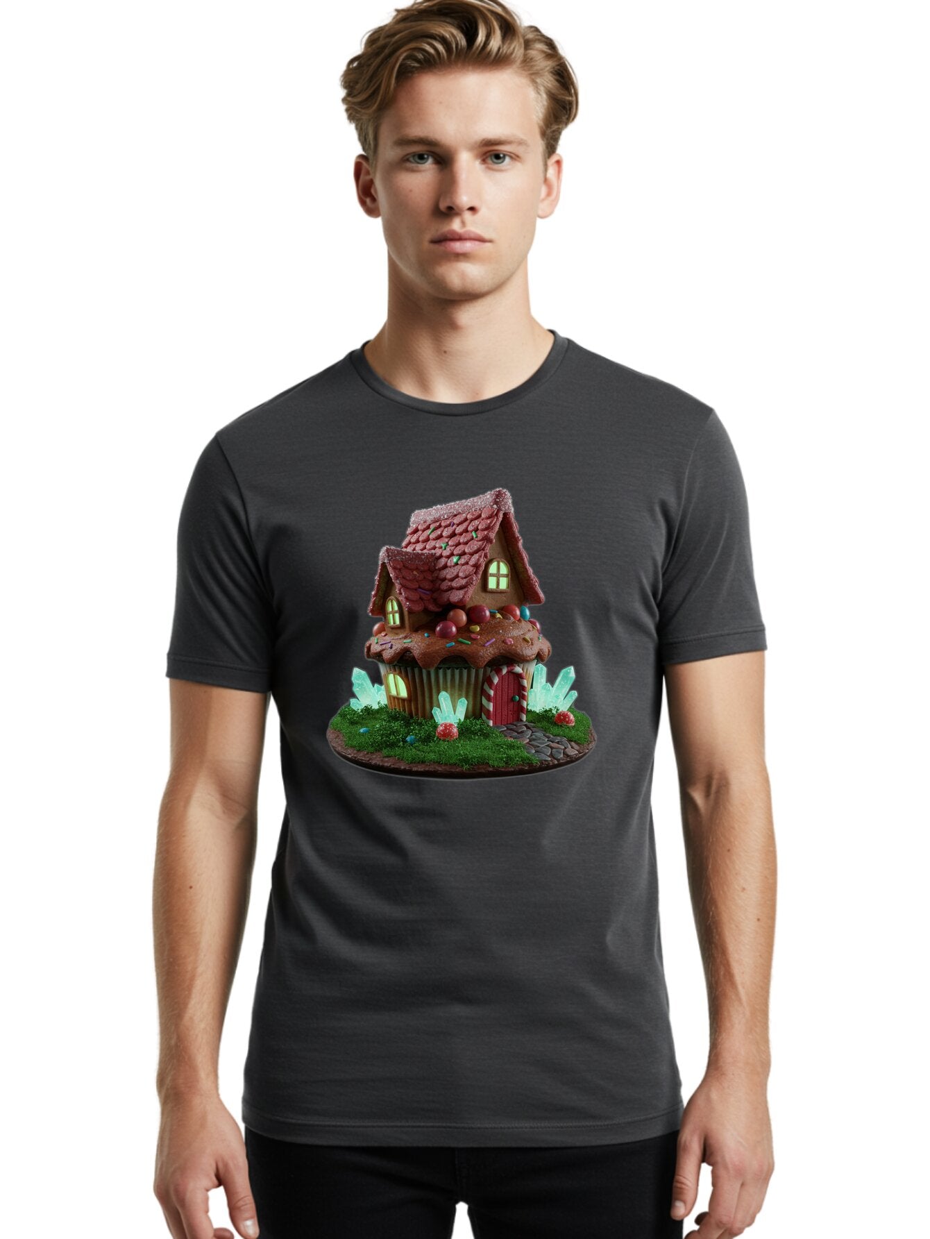 Gingerbread-House-Cupcake Men'S Graphic Tee, 100% Cotton, Comfortable Casual Summer Wear, Machine Washable, Vintage Camera, Old Camera, Antique Camera, Black Camera, Classic Photography, Photography Equipment, Nostalgic Device, Film Camera, Bam539 18