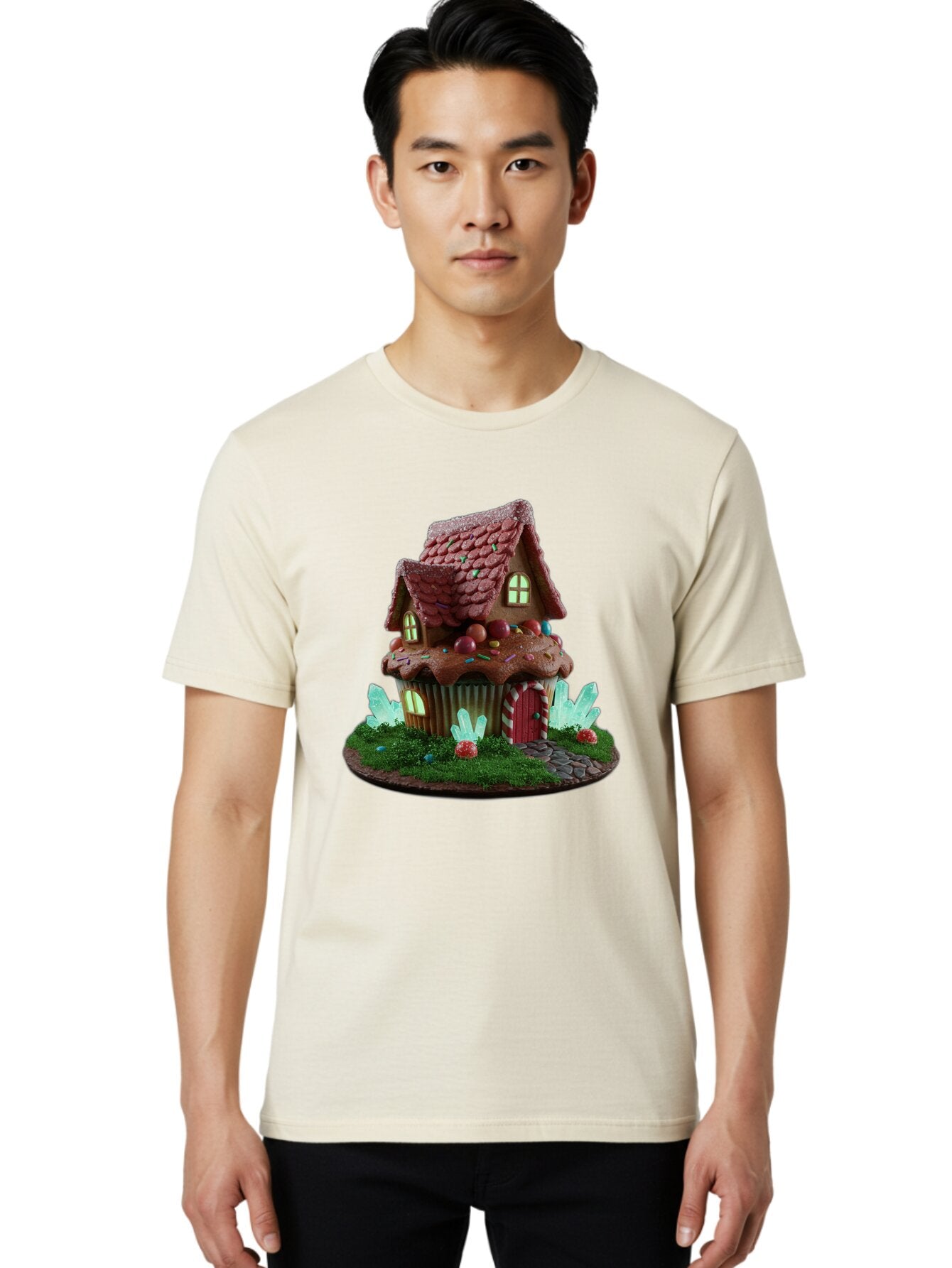 Gingerbread-House-Cupcake Men'S Graphic Tee, 100% Cotton, Comfortable Casual Summer Wear, Machine Washable, Vintage Camera, Old Camera, Antique Camera, Black Camera, Classic Photography, Photography Equipment, Nostalgic Device, Film Camera, Bam539 17