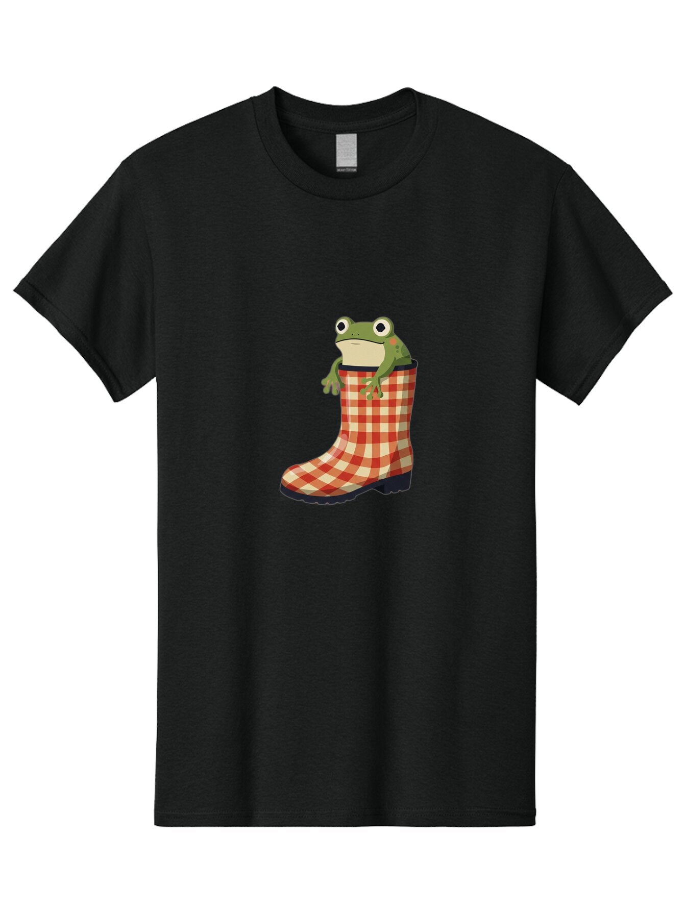 Gingham-Boot-Frog Men'S Graphic Tee, 100% Cotton, Comfortable Casual Summer Wear, Machine Washable, Vintage Camera, Old Camera, Antique Camera, Black Camera, Classic Photography, Photography Equipment, Nostalgic Device, Film Camera, Camera Art Bam544 5
