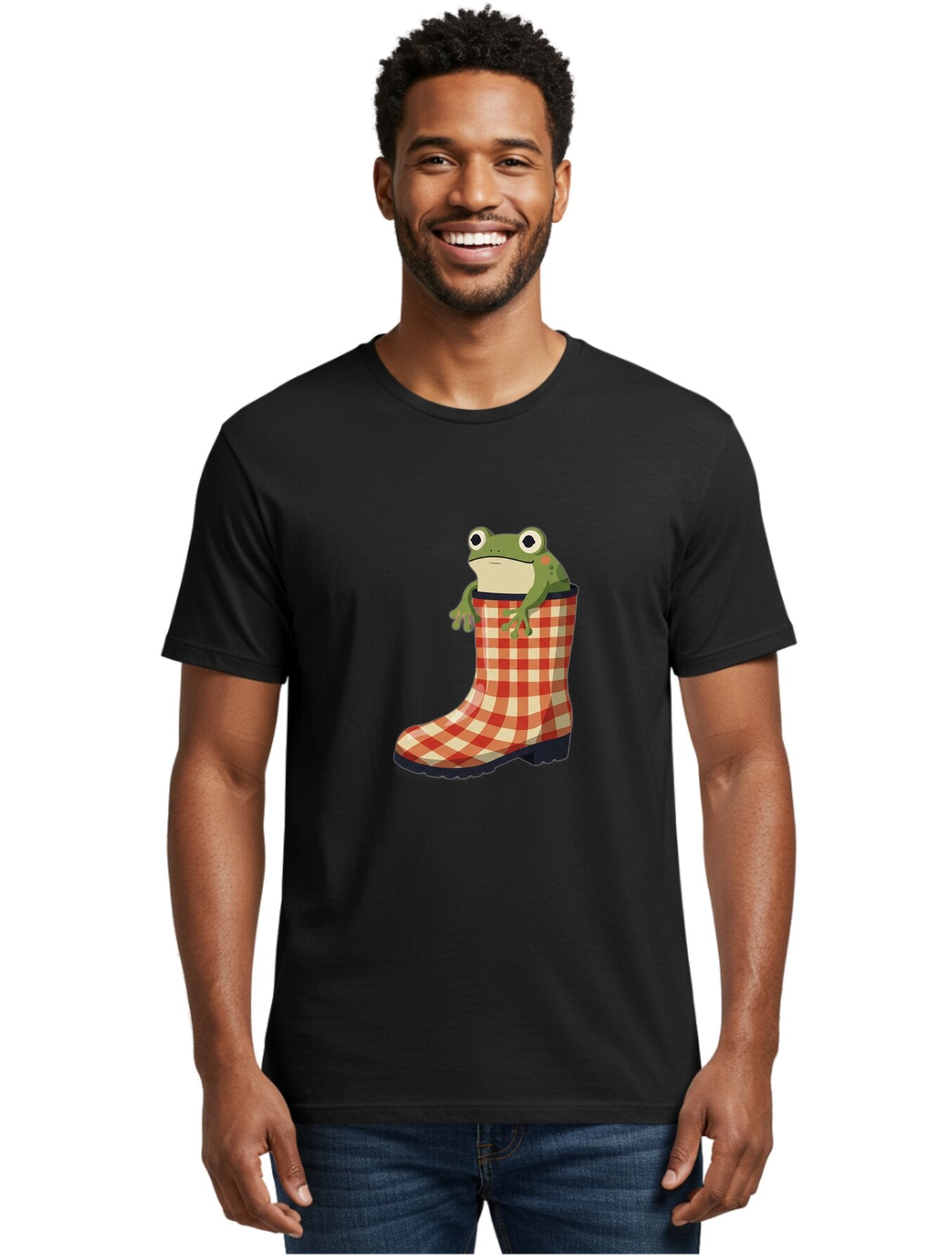 Gingham-Boot-Frog Men'S Graphic Tee, 100% Cotton, Comfortable Casual Summer Wear, Machine Washable, Vintage Camera, Old Camera, Antique Camera, Black Camera, Classic Photography, Photography Equipment, Nostalgic Device, Film Camera, Camera Art Bam544 23