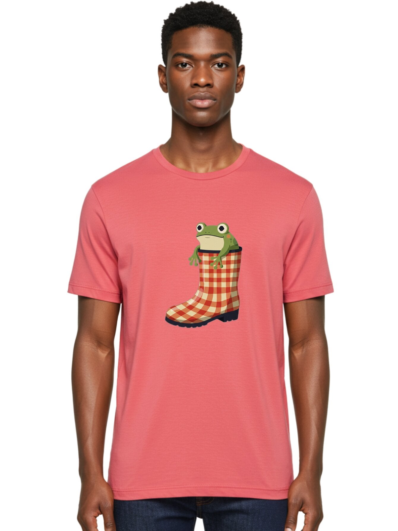 Gingham-Boot-Frog Men'S Graphic Tee, 100% Cotton, Comfortable Casual Summer Wear, Machine Washable, Vintage Camera, Old Camera, Antique Camera, Black Camera, Classic Photography, Photography Equipment, Nostalgic Device, Film Camera, Camera Art Bam544 30