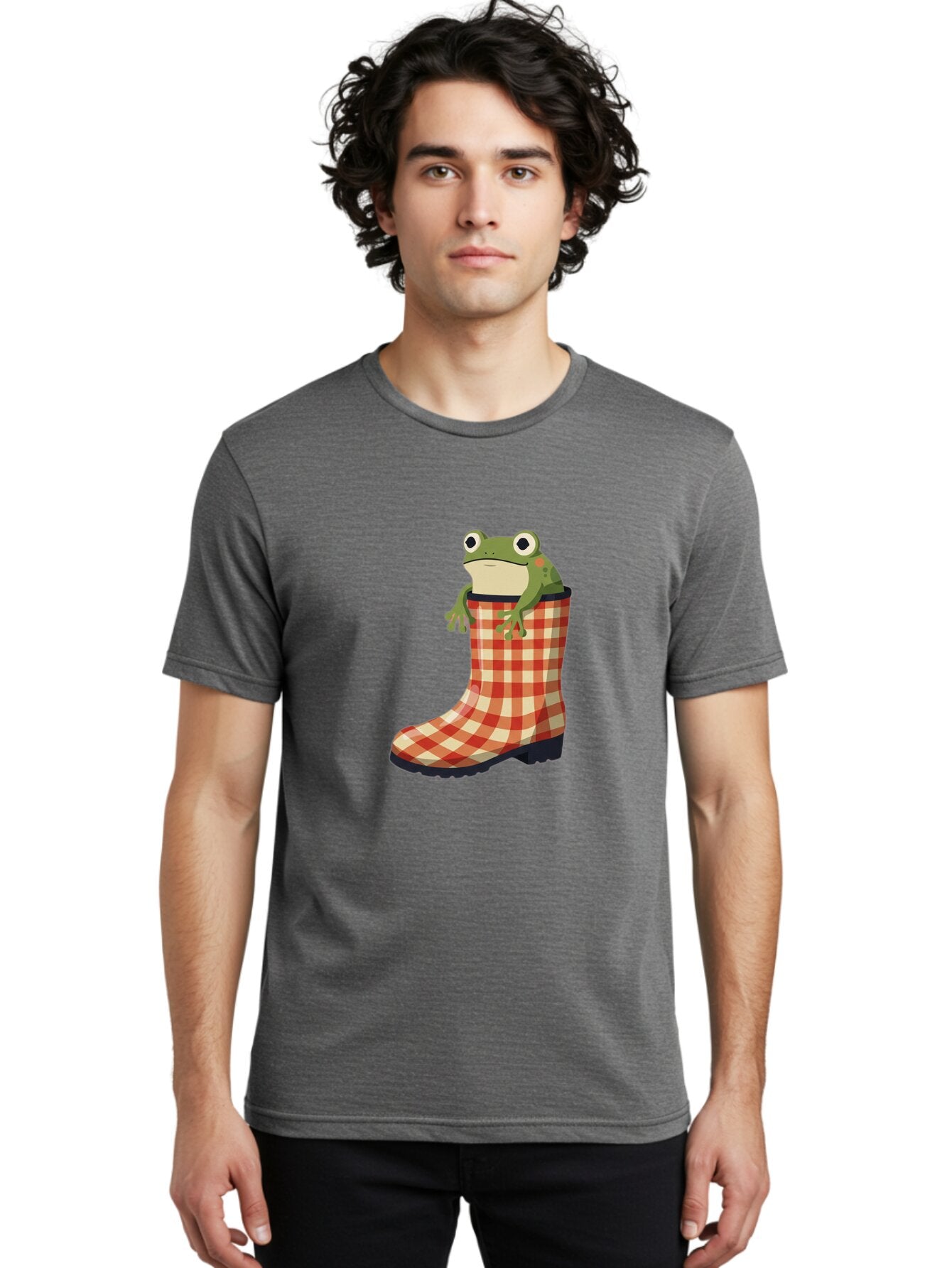 Gingham-Boot-Frog Men'S Graphic Tee, 100% Cotton, Comfortable Casual Summer Wear, Machine Washable, Vintage Camera, Old Camera, Antique Camera, Black Camera, Classic Photography, Photography Equipment, Nostalgic Device, Film Camera, Camera Art Bam544 17