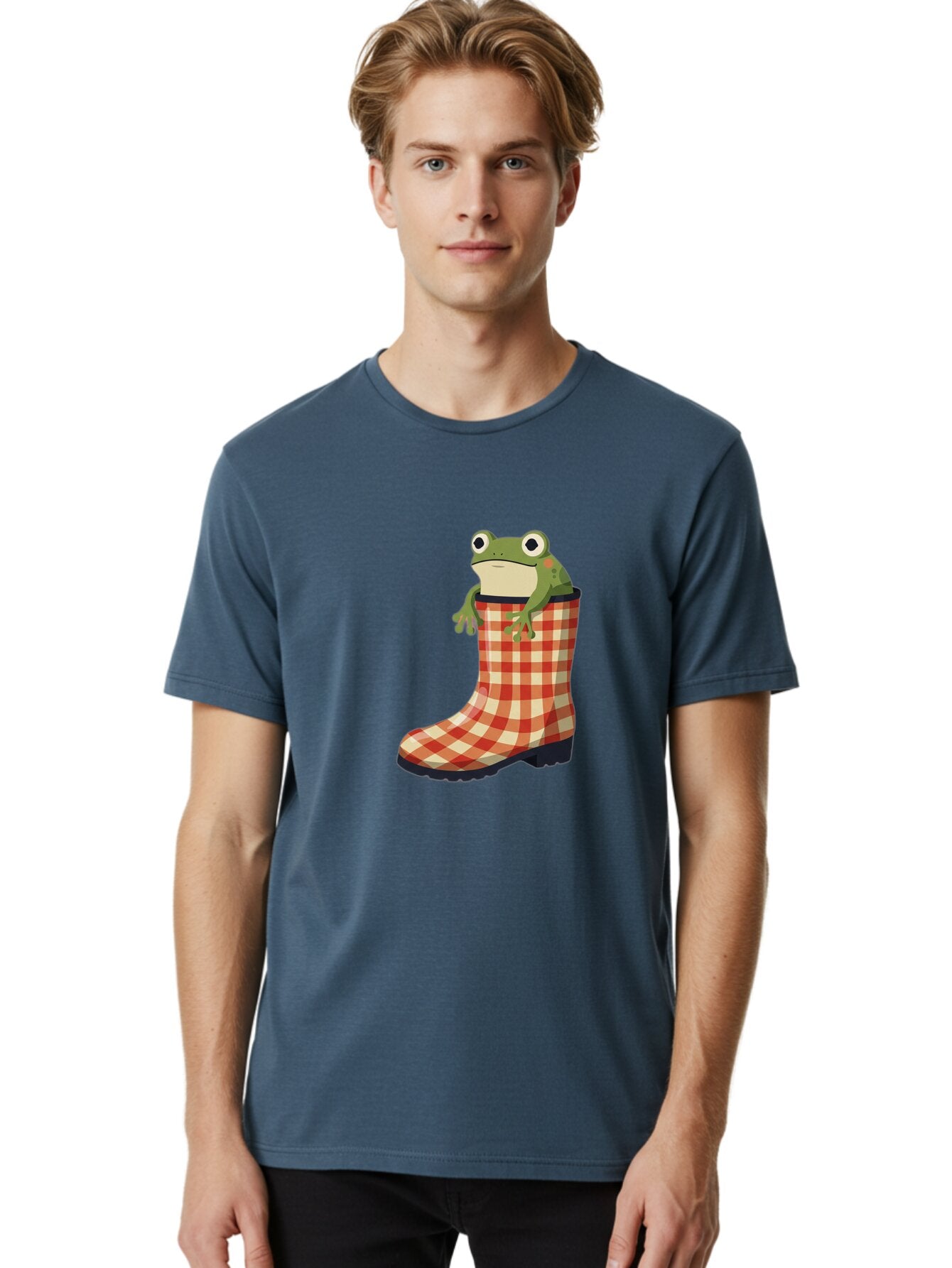 Gingham-Boot-Frog Men'S Graphic Tee, 100% Cotton, Comfortable Casual Summer Wear, Machine Washable, Vintage Camera, Old Camera, Antique Camera, Black Camera, Classic Photography, Photography Equipment, Nostalgic Device, Film Camera, Camera Art Bam544 21