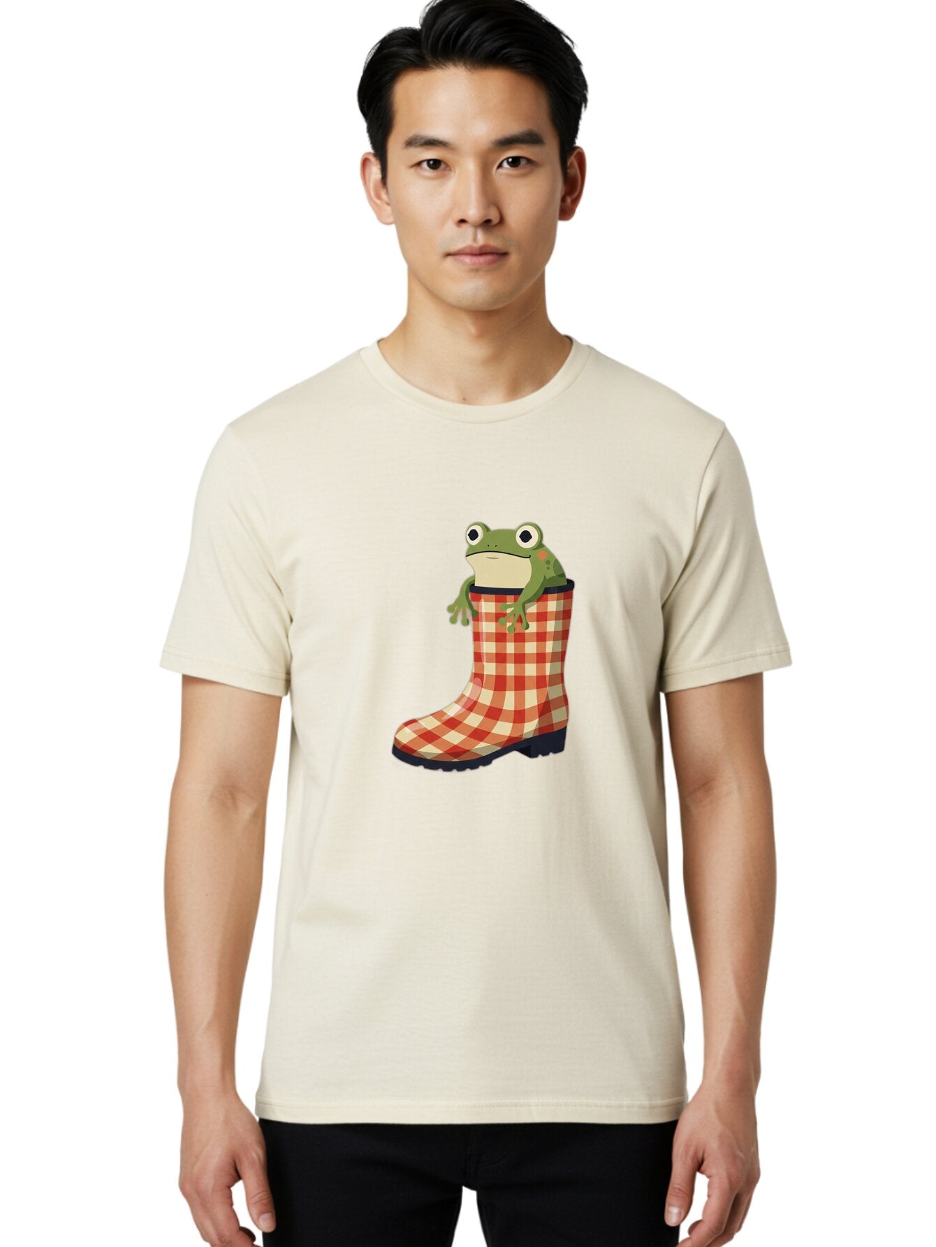 Gingham-Boot-Frog Men'S Graphic Tee, 100% Cotton, Comfortable Casual Summer Wear, Machine Washable, Vintage Camera, Old Camera, Antique Camera, Black Camera, Classic Photography, Photography Equipment, Nostalgic Device, Film Camera, Camera Art Bam544 18