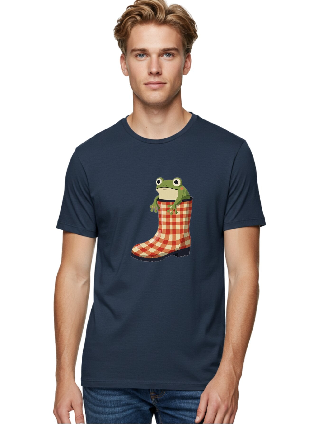 Gingham-Boot-Frog Men'S Graphic Tee, 100% Cotton, Comfortable Casual Summer Wear, Machine Washable, Vintage Camera, Old Camera, Antique Camera, Black Camera, Classic Photography, Photography Equipment, Nostalgic Device, Film Camera, Camera Art Bam544 26