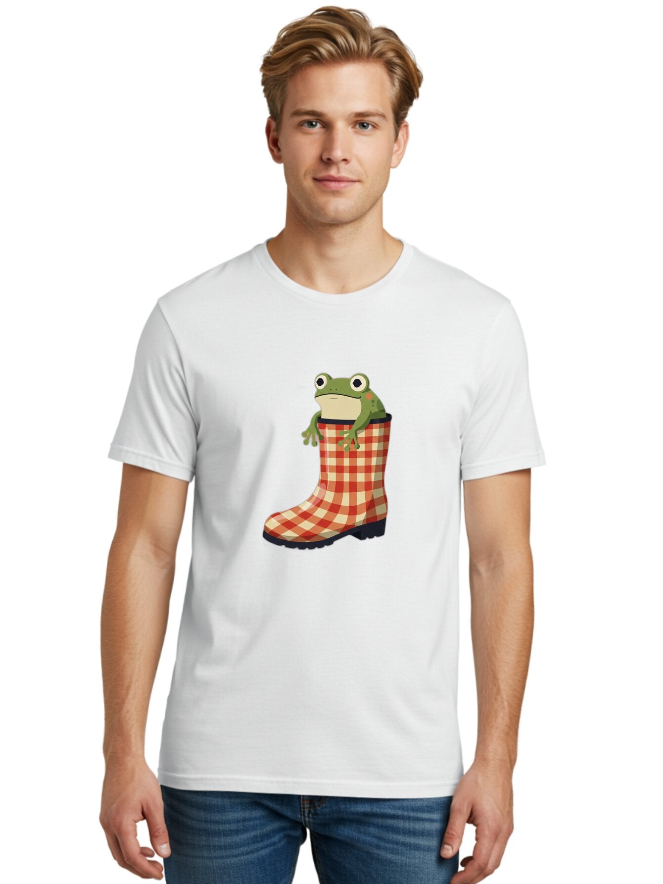 Gingham-Boot-Frog Men'S Graphic Tee, 100% Cotton, Comfortable Casual Summer Wear, Machine Washable, Vintage Camera, Old Camera, Antique Camera, Black Camera, Classic Photography, Photography Equipment, Nostalgic Device, Film Camera, Camera Art Bam544 29