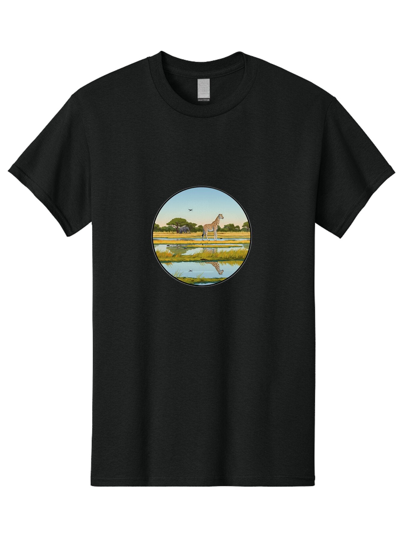 Giraffe-Scene Men'S Graphic Tee, 100% Cotton, Comfortable Casual Summer Wear, Machine Washable, Vintage Camera, Old Camera, Antique Camera, Black Camera, Classic Photography, Photography Equipment, Nostalgic Device, Film Camera, Camera Art Bam545 14