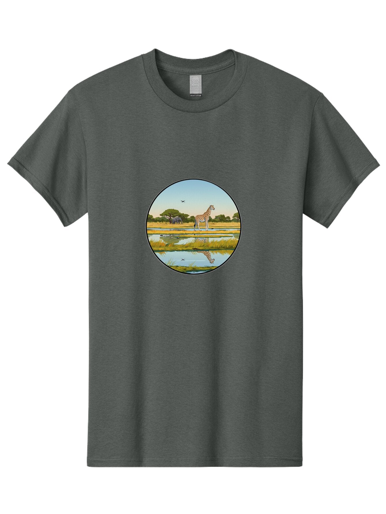 Giraffe-Scene Men'S Graphic Tee, 100% Cotton, Comfortable Casual Summer Wear, Machine Washable, Vintage Camera, Old Camera, Antique Camera, Black Camera, Classic Photography, Photography Equipment, Nostalgic Device, Film Camera, Camera Art Bam545 4