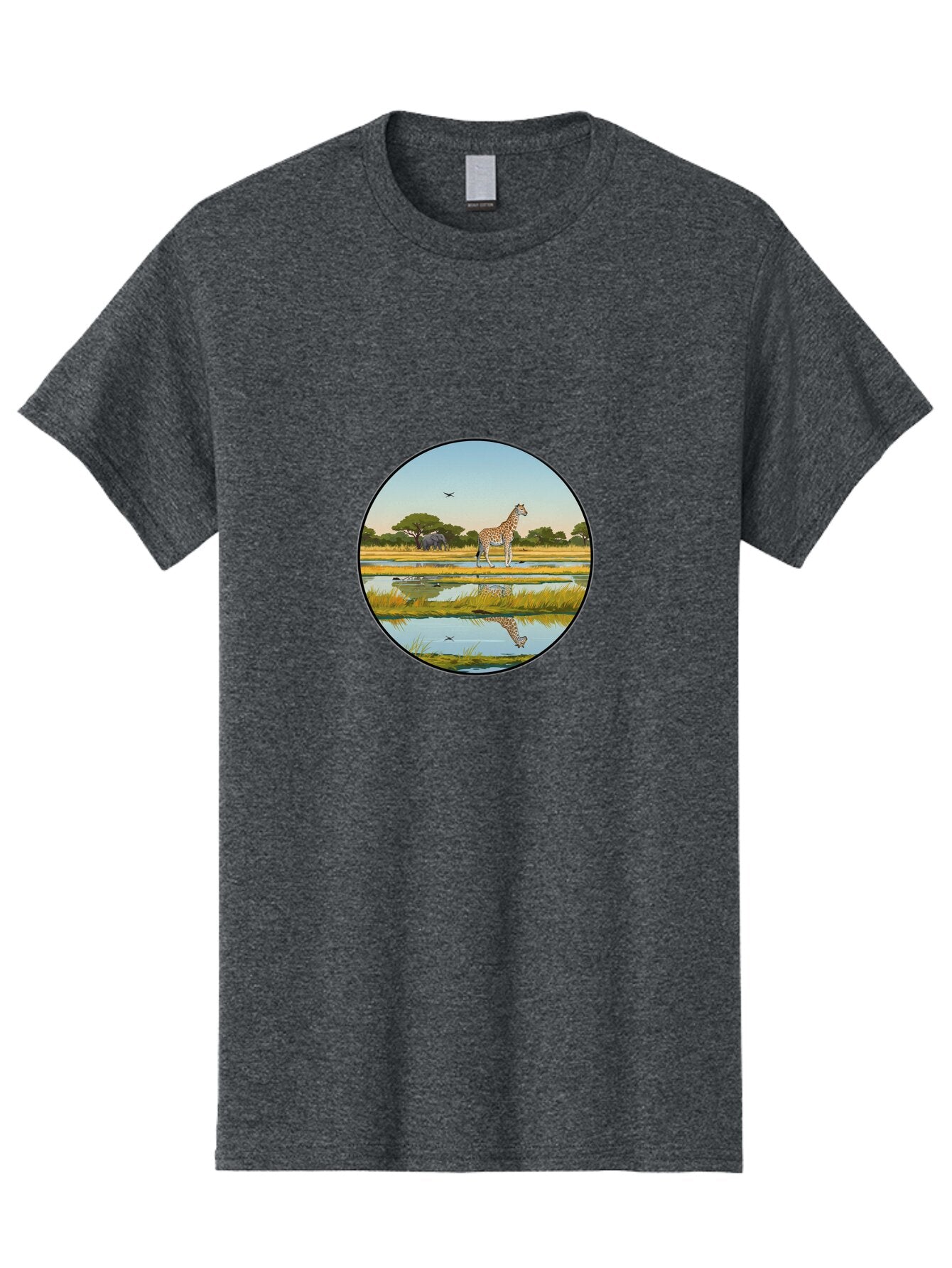 Giraffe-Scene Men'S Graphic Tee, 100% Cotton, Comfortable Casual Summer Wear, Machine Washable, Vintage Camera, Old Camera, Antique Camera, Black Camera, Classic Photography, Photography Equipment, Nostalgic Device, Film Camera, Camera Art Bam545 9