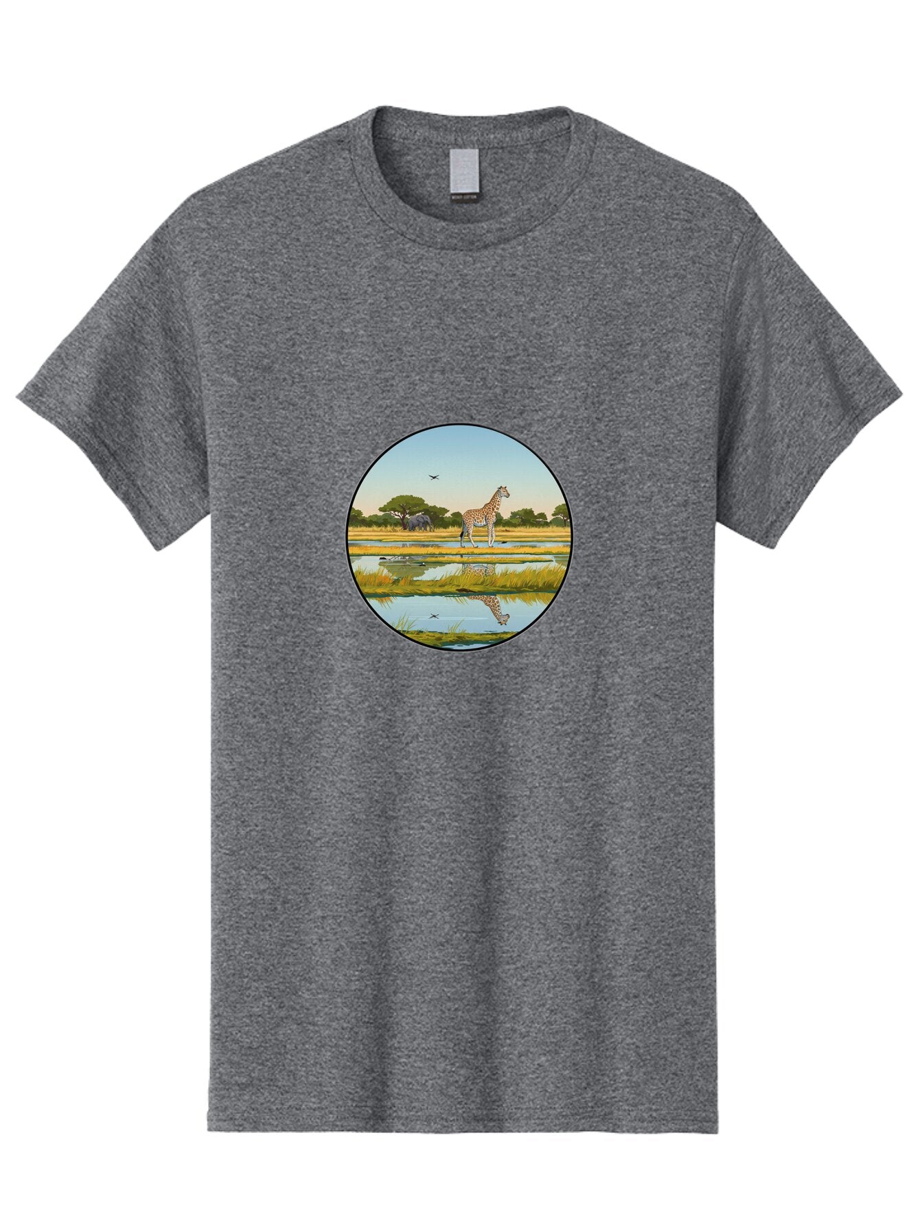 Giraffe-Scene Men'S Graphic Tee, 100% Cotton, Comfortable Casual Summer Wear, Machine Washable, Vintage Camera, Old Camera, Antique Camera, Black Camera, Classic Photography, Photography Equipment, Nostalgic Device, Film Camera, Camera Art Bam545