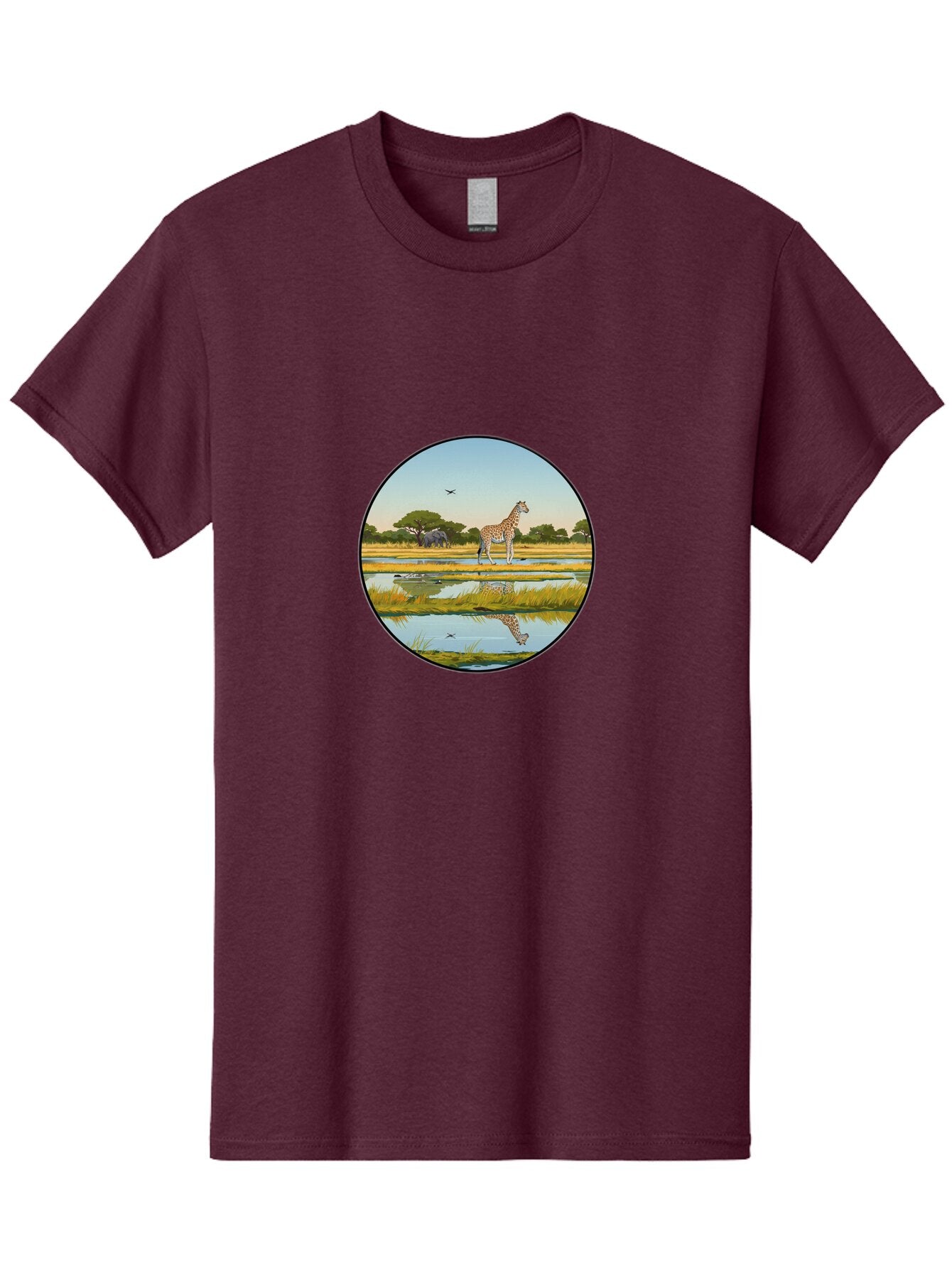 Giraffe-Scene Men'S Graphic Tee, 100% Cotton, Comfortable Casual Summer Wear, Machine Washable, Vintage Camera, Old Camera, Antique Camera, Black Camera, Classic Photography, Photography Equipment, Nostalgic Device, Film Camera, Camera Art Bam545 7