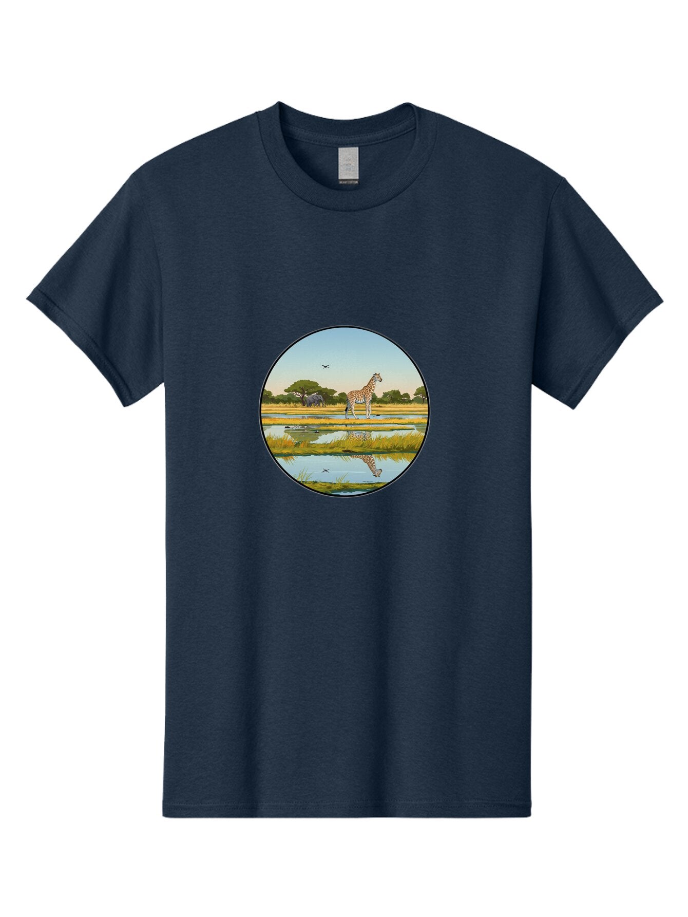 Giraffe-Scene Men'S Graphic Tee, 100% Cotton, Comfortable Casual Summer Wear, Machine Washable, Vintage Camera, Old Camera, Antique Camera, Black Camera, Classic Photography, Photography Equipment, Nostalgic Device, Film Camera, Camera Art Bam545 3