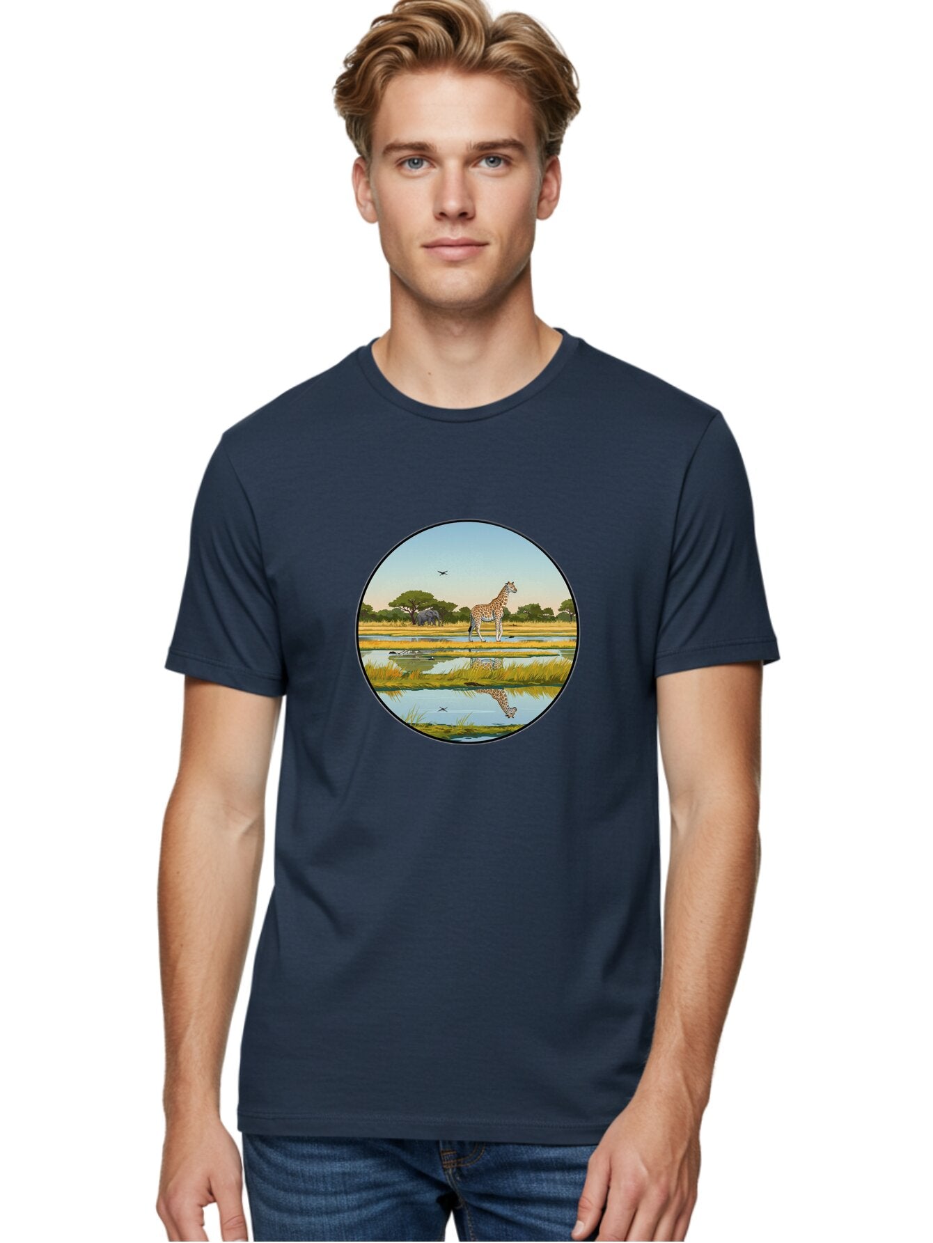Giraffe-Scene Men'S Graphic Tee, 100% Cotton, Comfortable Casual Summer Wear, Machine Washable, Vintage Camera, Old Camera, Antique Camera, Black Camera, Classic Photography, Photography Equipment, Nostalgic Device, Film Camera, Camera Art Bam545 22