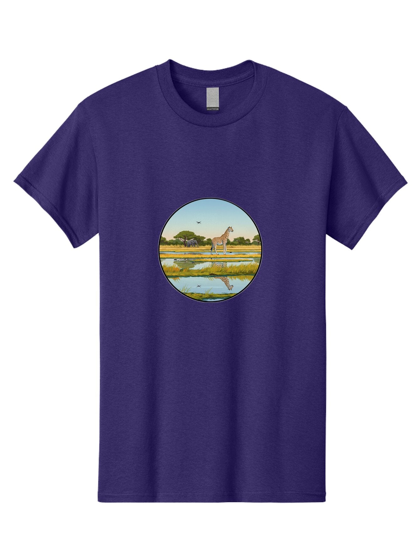 Giraffe-Scene Men'S Graphic Tee, 100% Cotton, Comfortable Casual Summer Wear, Machine Washable, Vintage Camera, Old Camera, Antique Camera, Black Camera, Classic Photography, Photography Equipment, Nostalgic Device, Film Camera, Camera Art Bam545