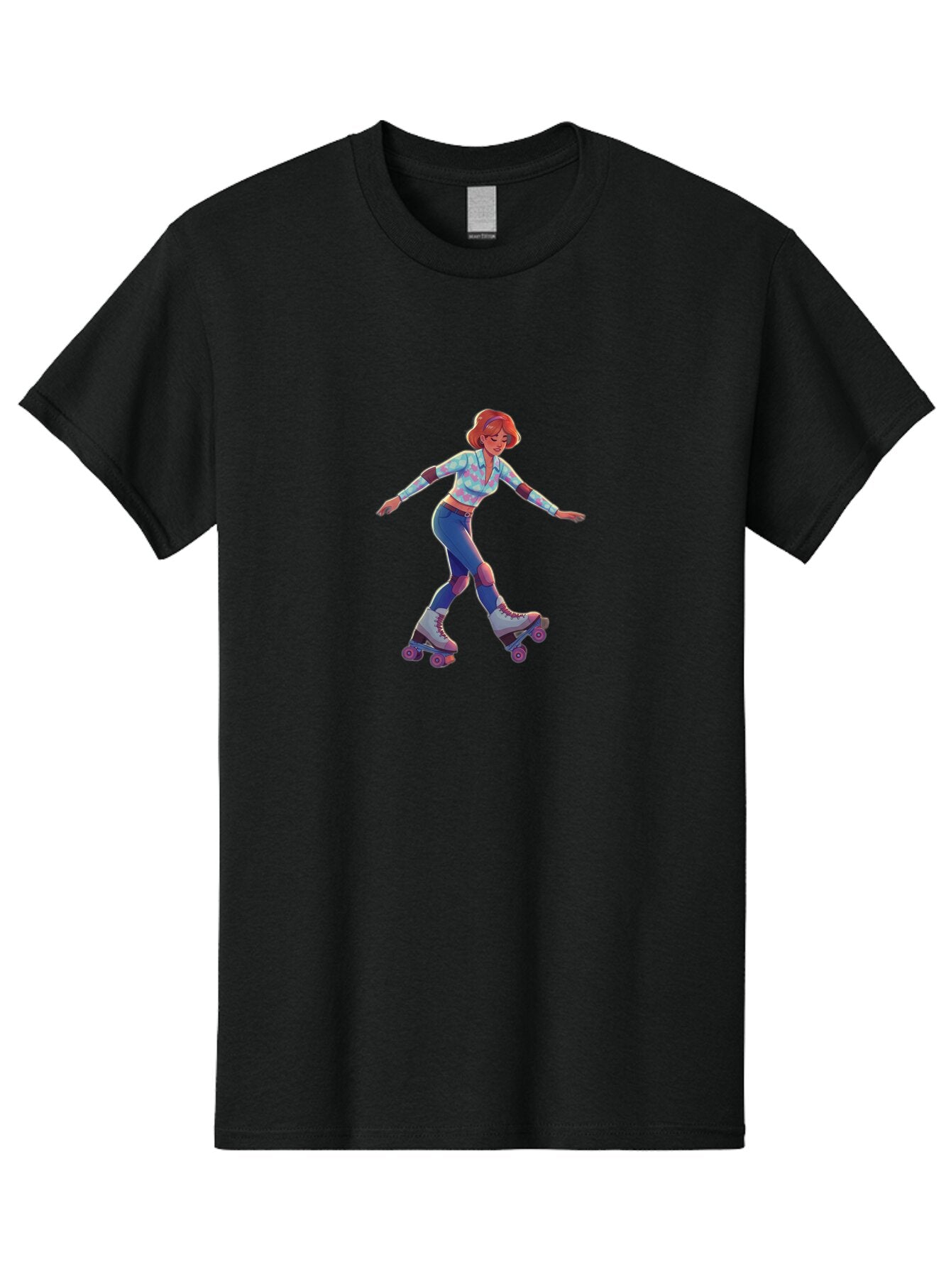 Girl-Roller-Skating Men'S Graphic Tee, 100% Cotton, Comfortable Casual Summer Wear, Machine Washable, Vintage Camera, Old Camera, Antique Camera, Black Camera, Classic Photography, Photography Equipment, Nostalgic Device, Film Camera, Bam546 5