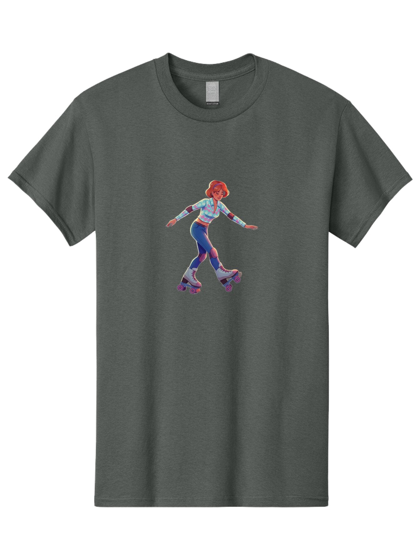 Girl-Roller-Skating Men'S Graphic Tee, 100% Cotton, Comfortable Casual Summer Wear, Machine Washable, Vintage Camera, Old Camera, Antique Camera, Black Camera, Classic Photography, Photography Equipment, Nostalgic Device, Film Camera, Bam546 7