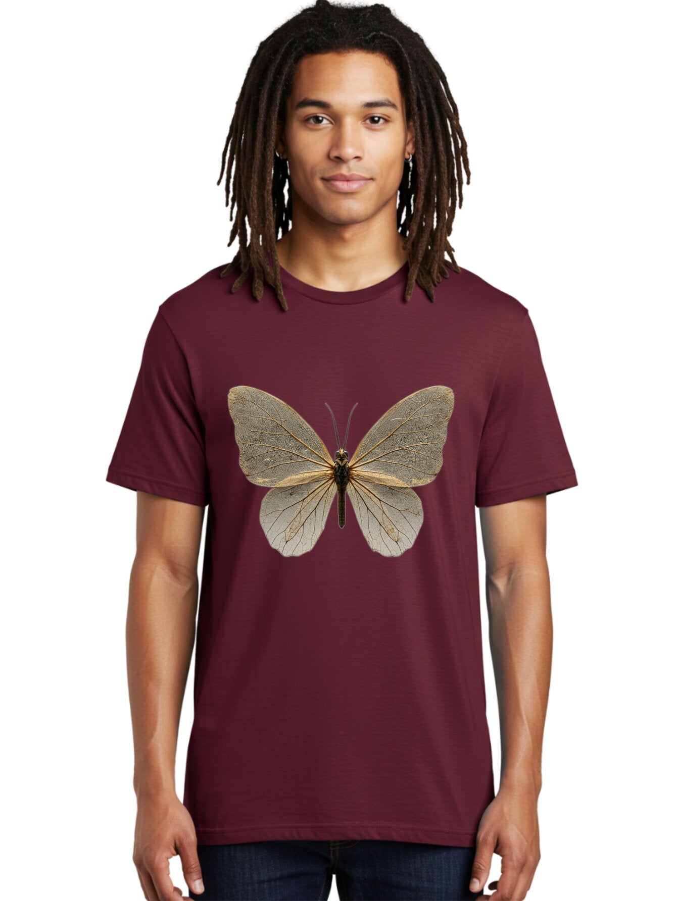 Glasswing-Butterfly Men'S Graphic Tee, 100% Cotton, Comfortable Casual Summer Wear, Machine Washable, Vintage Camera, Old Camera, Antique Camera, Black Camera, Classic Photography, Photography Equipment, Nostalgic Device, Film Camera, Bam547 27