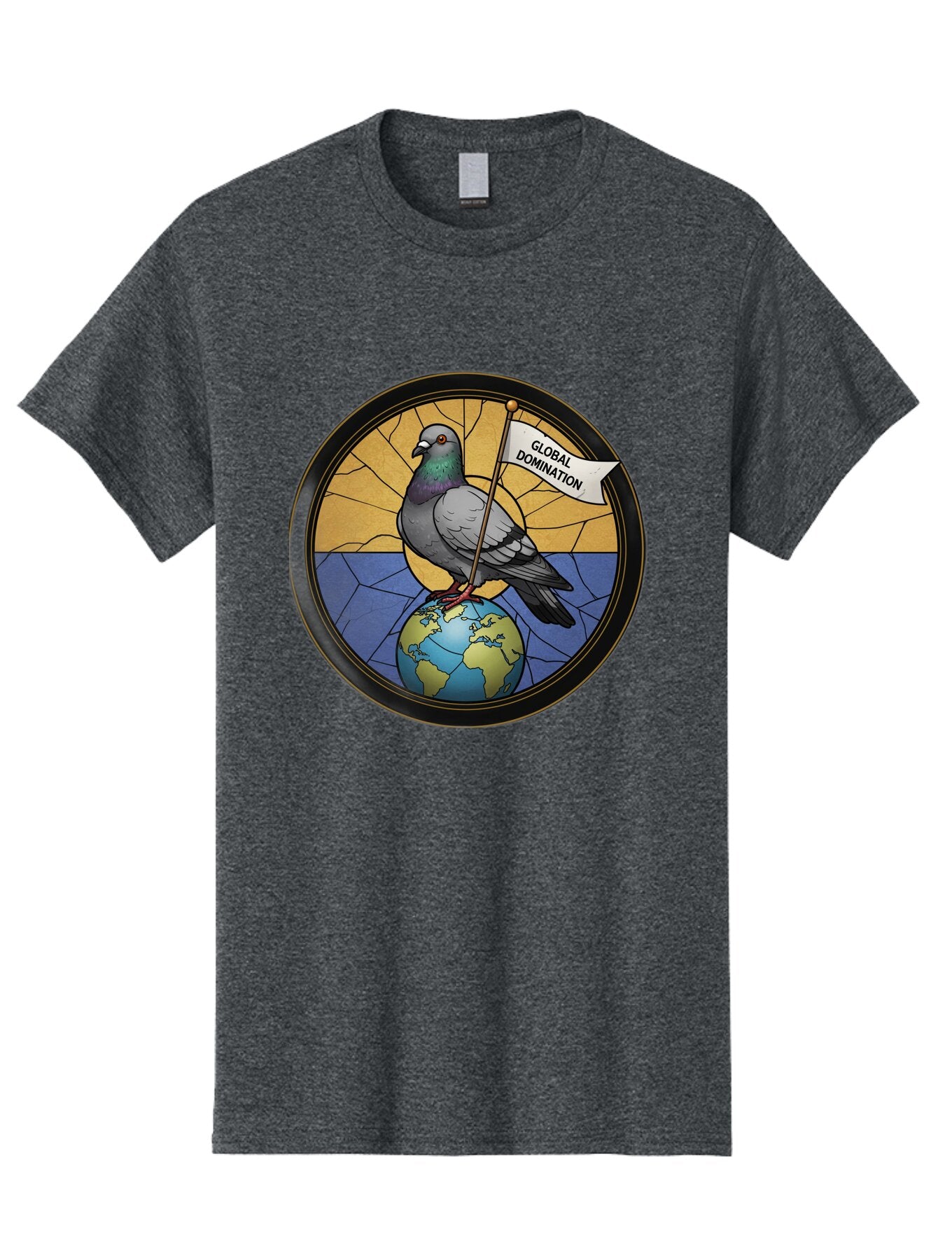 Global-Domination-Pigeon Men'S Graphic Tee, 100% Cotton, Comfortable Casual Summer Wear, Machine Washable, Vintage Camera, Old Camera, Antique Camera, Black Camera, Classic Photography, Photography Equipment, Nostalgic Device, Film Camera, Bam549 12