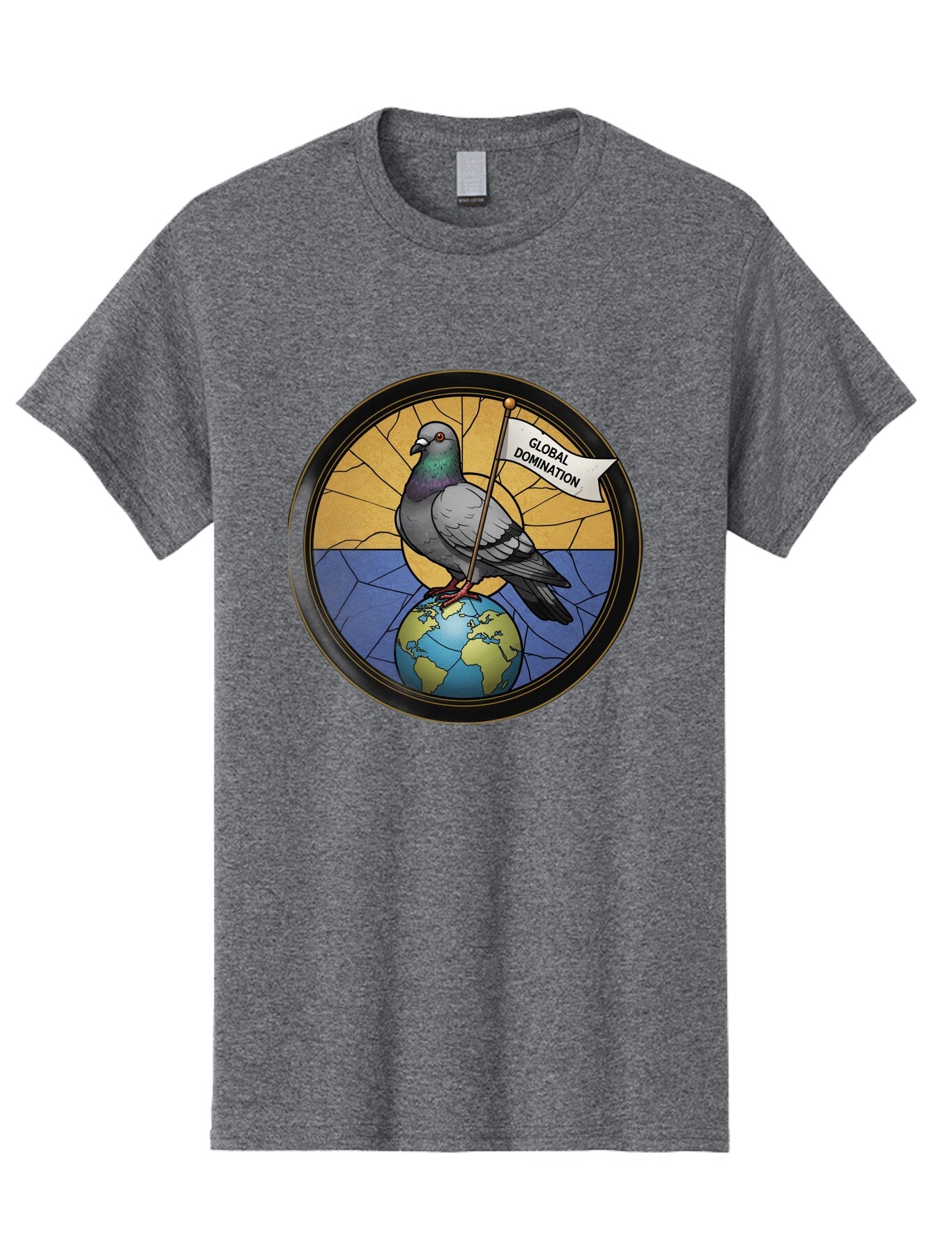 Global-Domination-Pigeon Men'S Graphic Tee, 100% Cotton, Comfortable Casual Summer Wear, Machine Washable, Vintage Camera, Old Camera, Antique Camera, Black Camera, Classic Photography, Photography Equipment, Nostalgic Device, Film Camera, Bam549 8