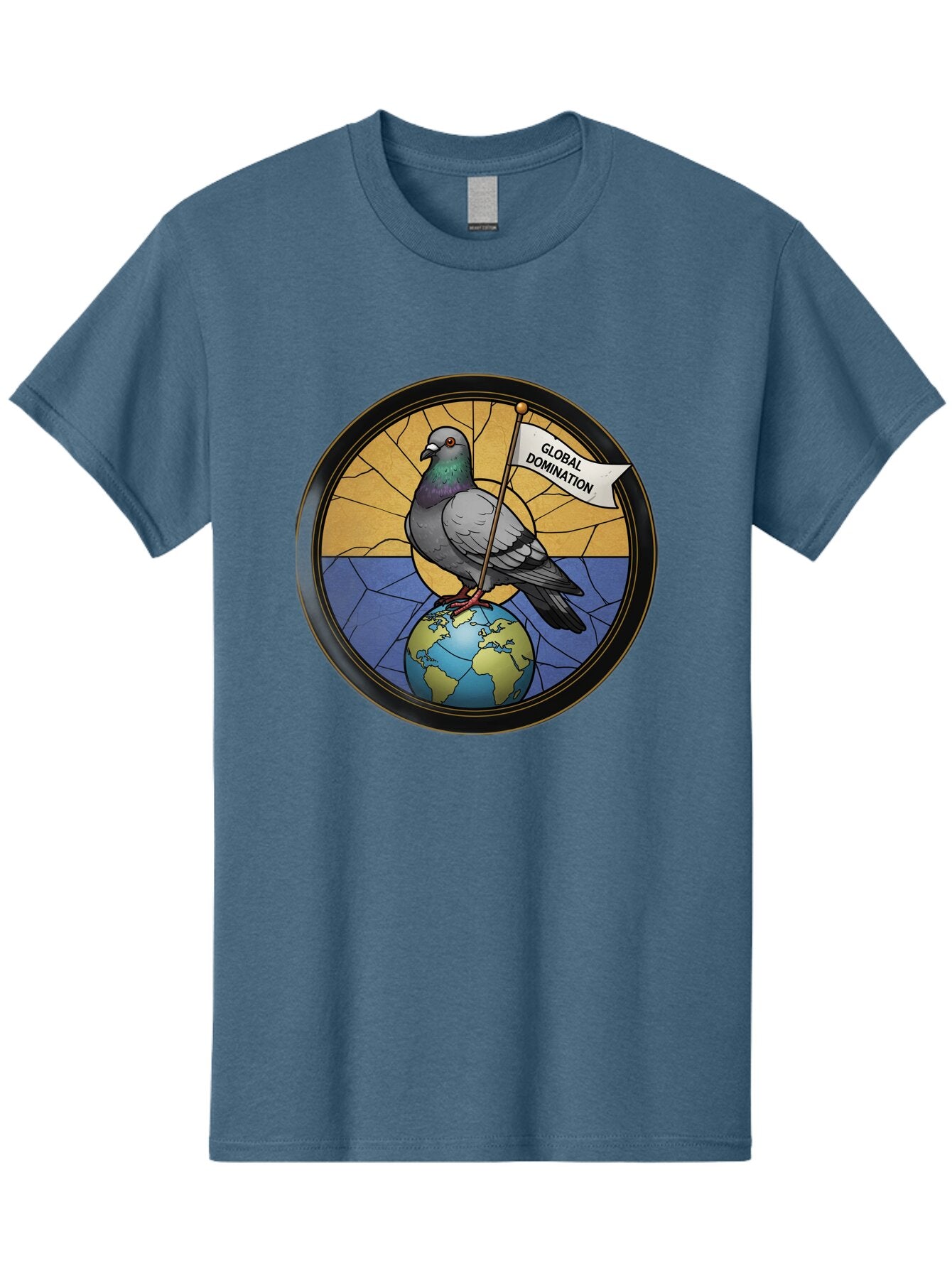Global-Domination-Pigeon Men'S Graphic Tee, 100% Cotton, Comfortable Casual Summer Wear, Machine Washable, Vintage Camera, Old Camera, Antique Camera, Black Camera, Classic Photography, Photography Equipment, Nostalgic Device, Film Camera, Bam549 4