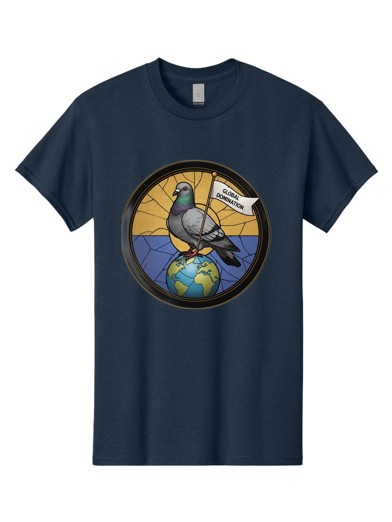 Global-Domination-Pigeon Men'S Graphic Tee, 100% Cotton, Comfortable Casual Summer Wear, Machine Washable, Vintage Camera, Old Camera, Antique Camera, Black Camera, Classic Photography, Photography Equipment, Nostalgic Device, Film Camera, Bam549 5