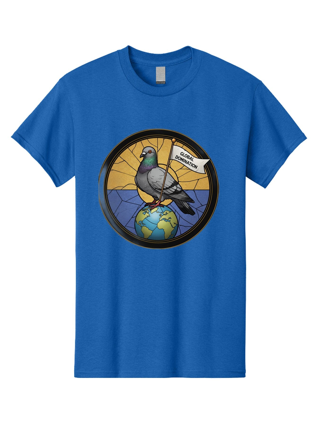 Global-Domination-Pigeon Men'S Graphic Tee, 100% Cotton, Comfortable Casual Summer Wear, Machine Washable, Vintage Camera, Old Camera, Antique Camera, Black Camera, Classic Photography, Photography Equipment, Nostalgic Device, Film Camera, Bam549