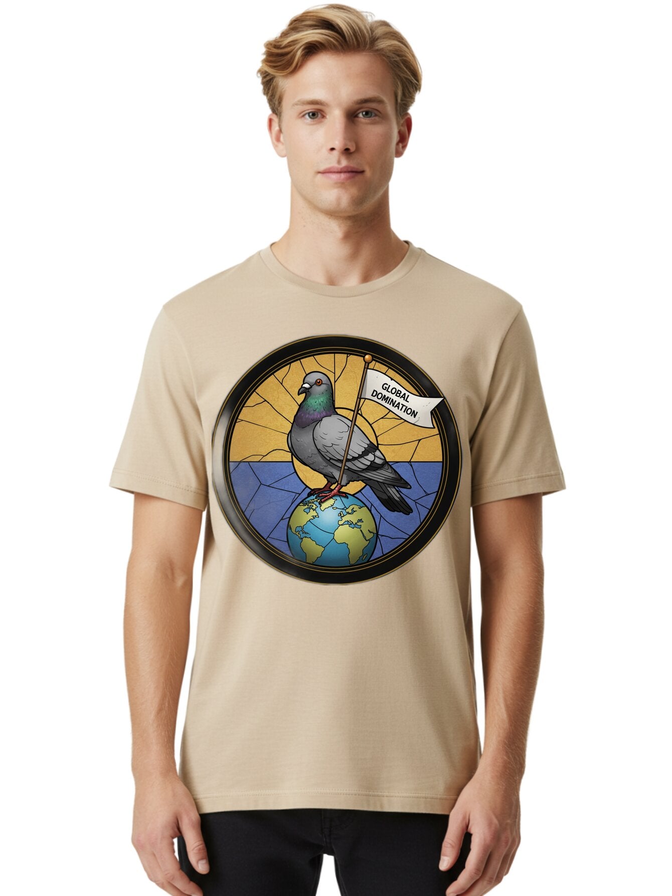 Global-Domination-Pigeon Men'S Graphic Tee, 100% Cotton, Comfortable Casual Summer Wear, Machine Washable, Vintage Camera, Old Camera, Antique Camera, Black Camera, Classic Photography, Photography Equipment, Nostalgic Device, Film Camera, Bam549 27