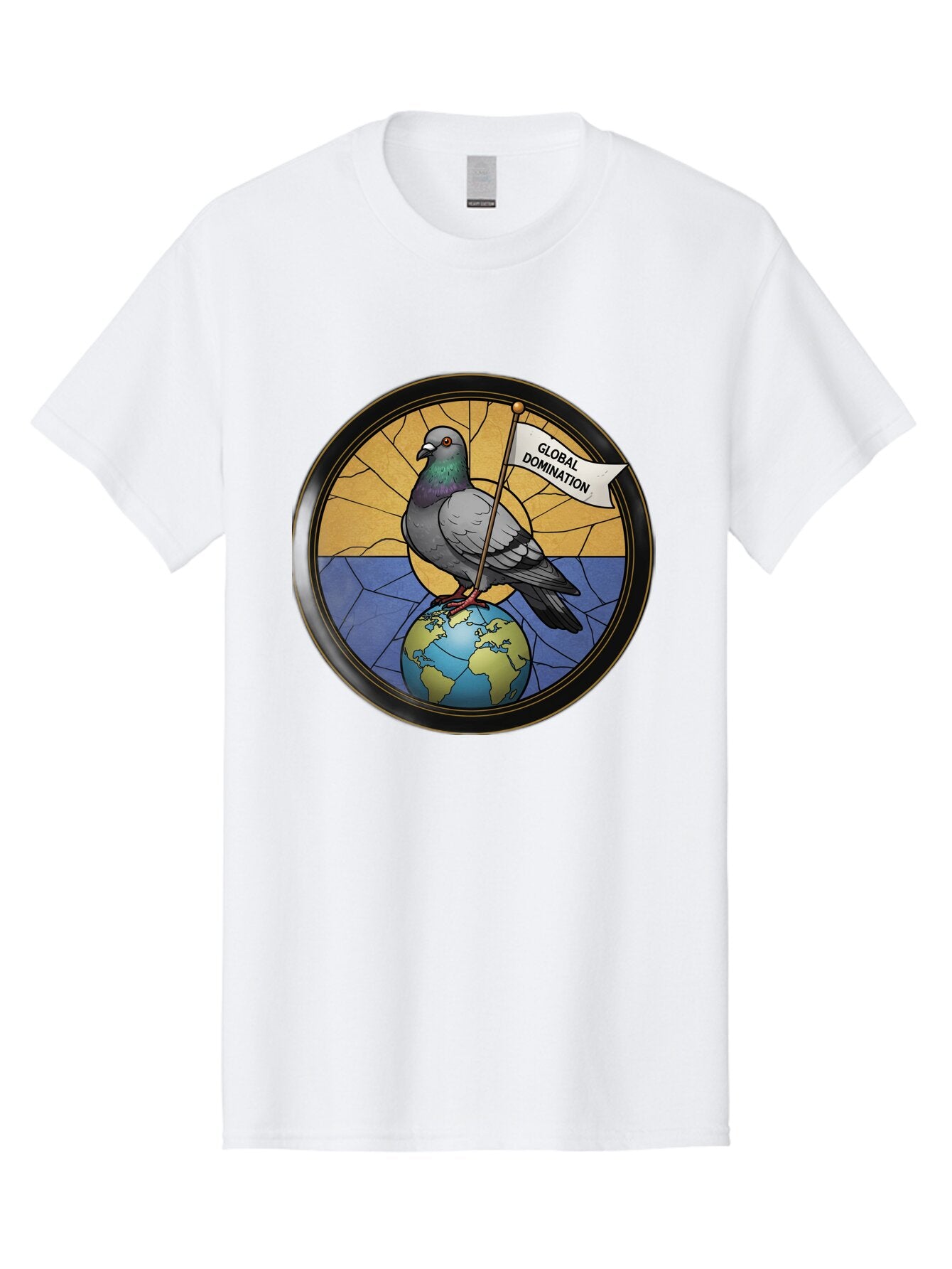 Global-Domination-Pigeon Men'S Graphic Tee, 100% Cotton, Comfortable Casual Summer Wear, Machine Washable, Vintage Camera, Old Camera, Antique Camera, Black Camera, Classic Photography, Photography Equipment, Nostalgic Device, Film Camera, Bam549 7