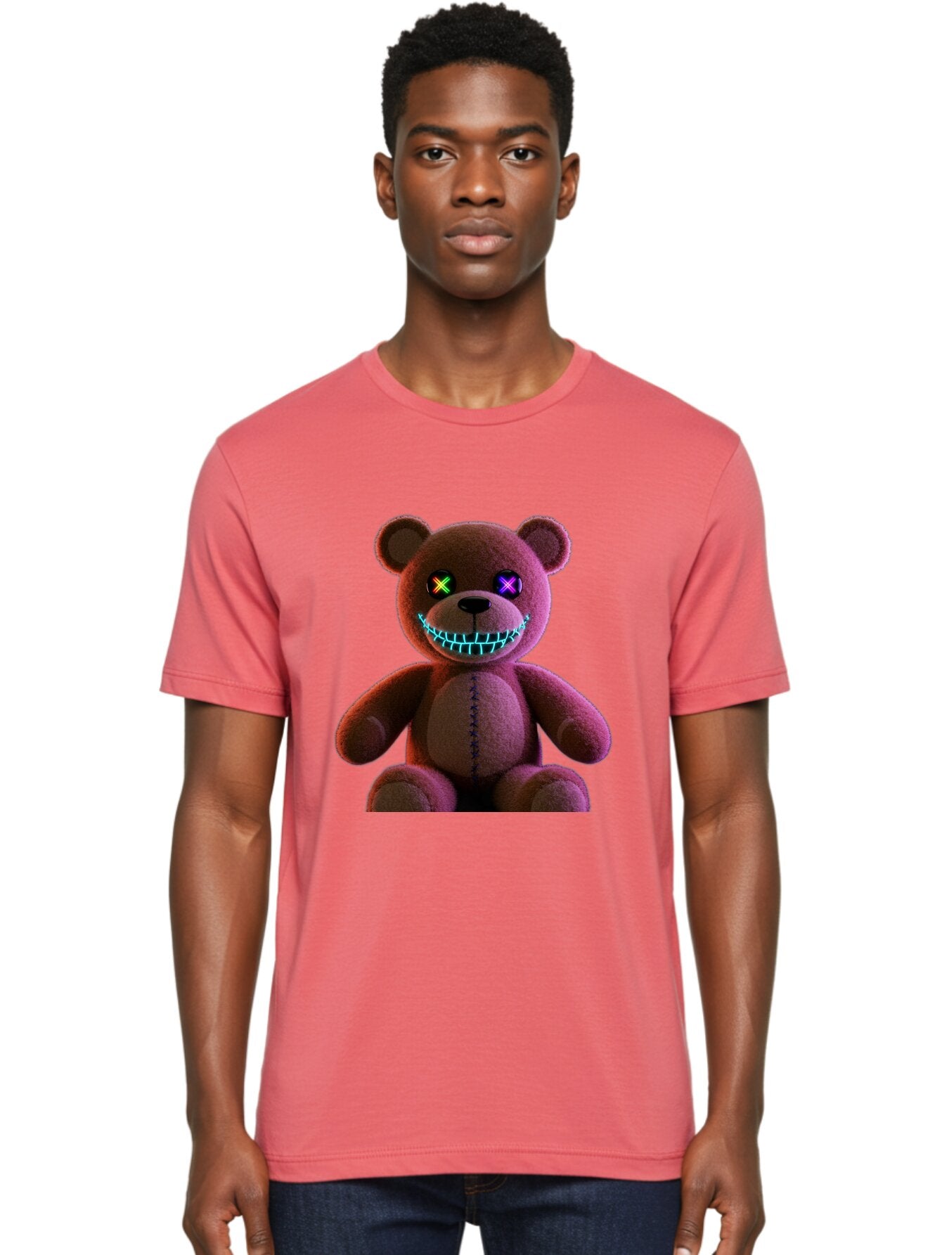 Glowing-Eyes-Teddy-Bear Men'S Graphic Tee, 100% Cotton, Comfortable Casual Summer Wear, Machine Washable, Vintage Camera, Old Camera, Antique Camera, Black Camera, Classic Photography, Photography Equipment, Nostalgic Device, Film Camera, Bam552 16