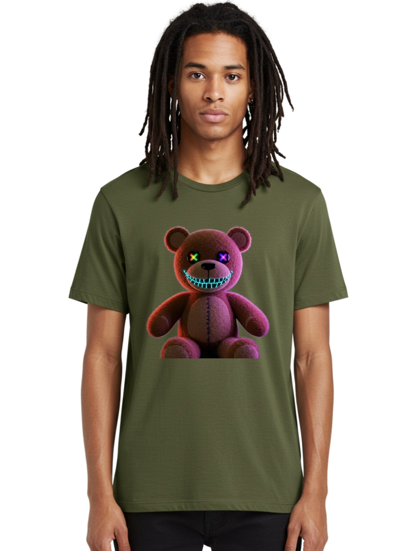 Glowing-Eyes-Teddy-Bear Men'S Graphic Tee, 100% Cotton, Comfortable Casual Summer Wear, Machine Washable, Vintage Camera, Old Camera, Antique Camera, Black Camera, Classic Photography, Photography Equipment, Nostalgic Device, Film Camera, Bam552 22