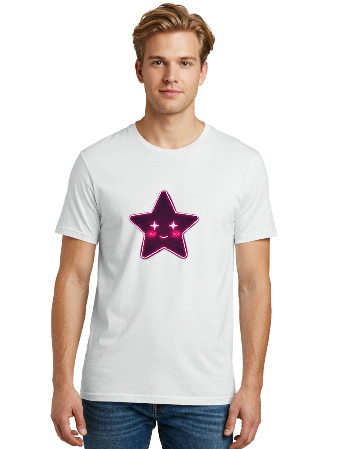 Glowing-Pink-Star Men'S Graphic Tee, 100% Cotton, Comfortable Casual Summer Wear, Machine Washable, Vintage Camera, Old Camera, Antique Camera, Black Camera, Classic Photography, Photography Equipment, Nostalgic Device, Film Camera, Camera Art Bam555 27