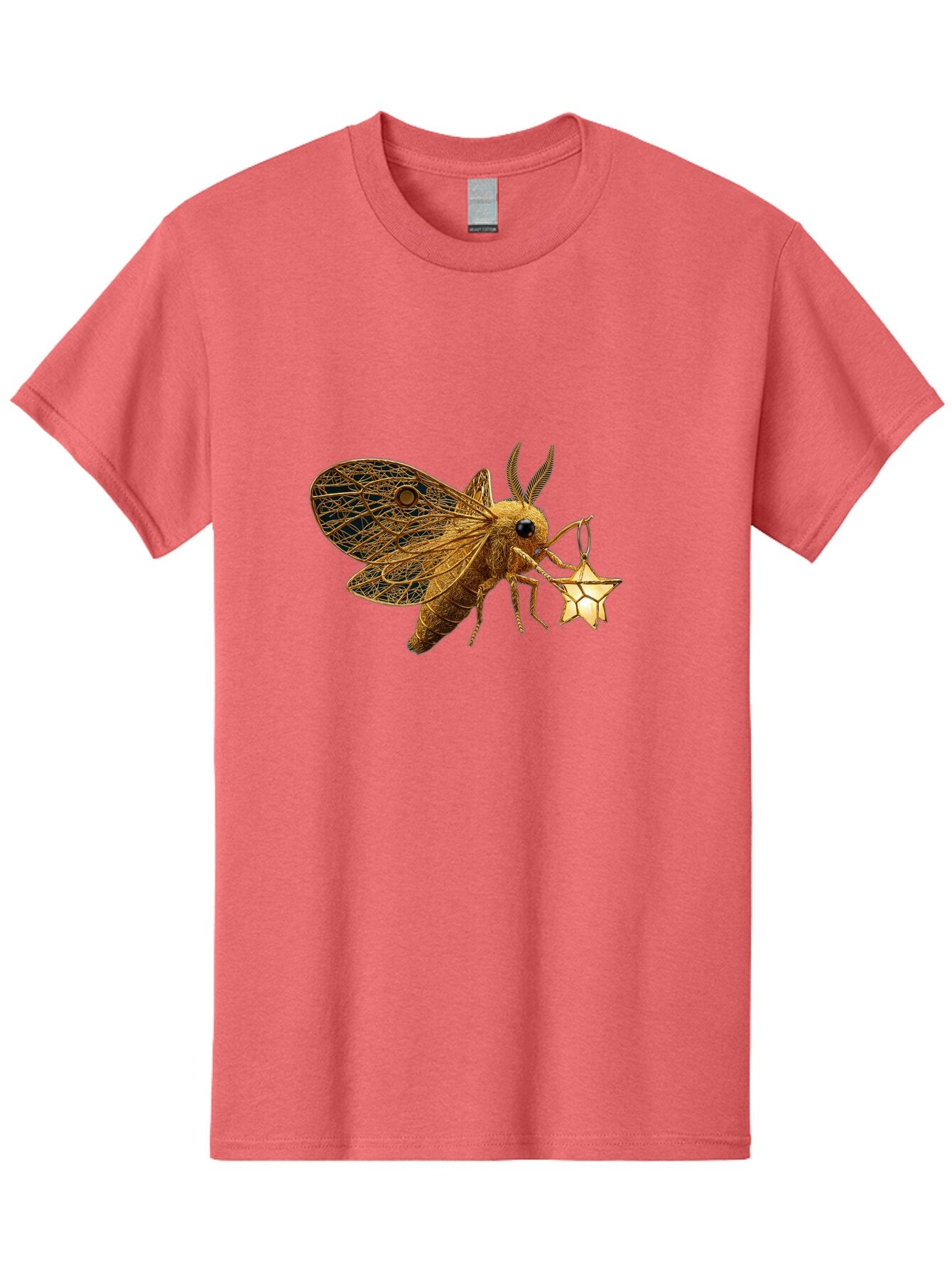 Golden-Bee-Holding-Star Men'S Graphic Tee, 100% Cotton, Comfortable Casual Summer Wear, Machine Washable, Vintage Camera, Old Camera, Antique Camera, Black Camera, Classic Photography, Photography Equipment, Nostalgic Device, Film Camera, Bam557 8