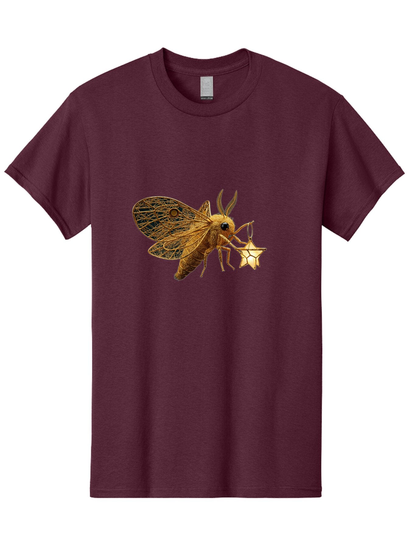 Golden-Bee-Holding-Star Men'S Graphic Tee, 100% Cotton, Comfortable Casual Summer Wear, Machine Washable, Vintage Camera, Old Camera, Antique Camera, Black Camera, Classic Photography, Photography Equipment, Nostalgic Device, Film Camera, Bam557 11