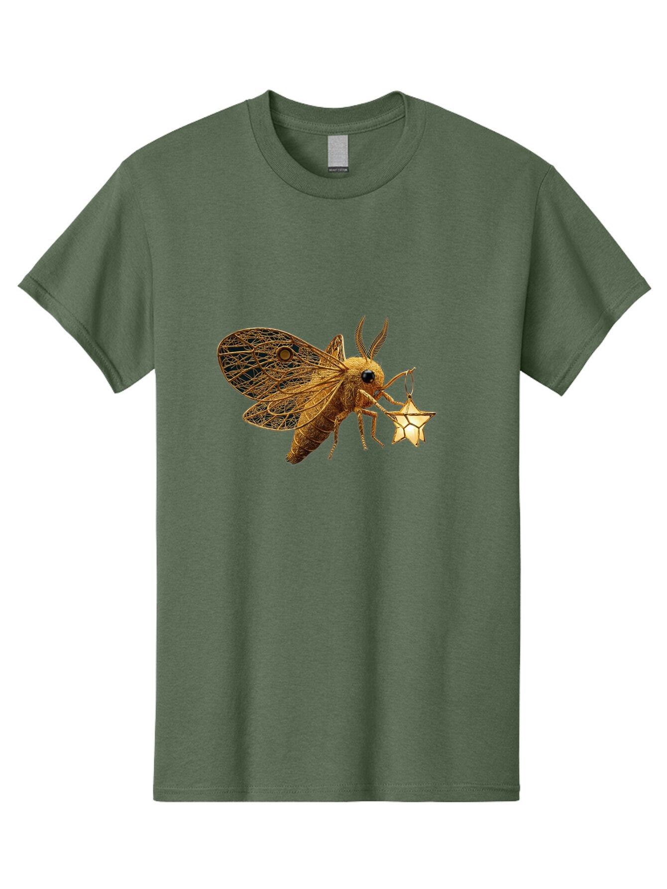 Golden-Bee-Holding-Star Men'S Graphic Tee, 100% Cotton, Comfortable Casual Summer Wear, Machine Washable, Vintage Camera, Old Camera, Antique Camera, Black Camera, Classic Photography, Photography Equipment, Nostalgic Device, Film Camera, Bam557 12