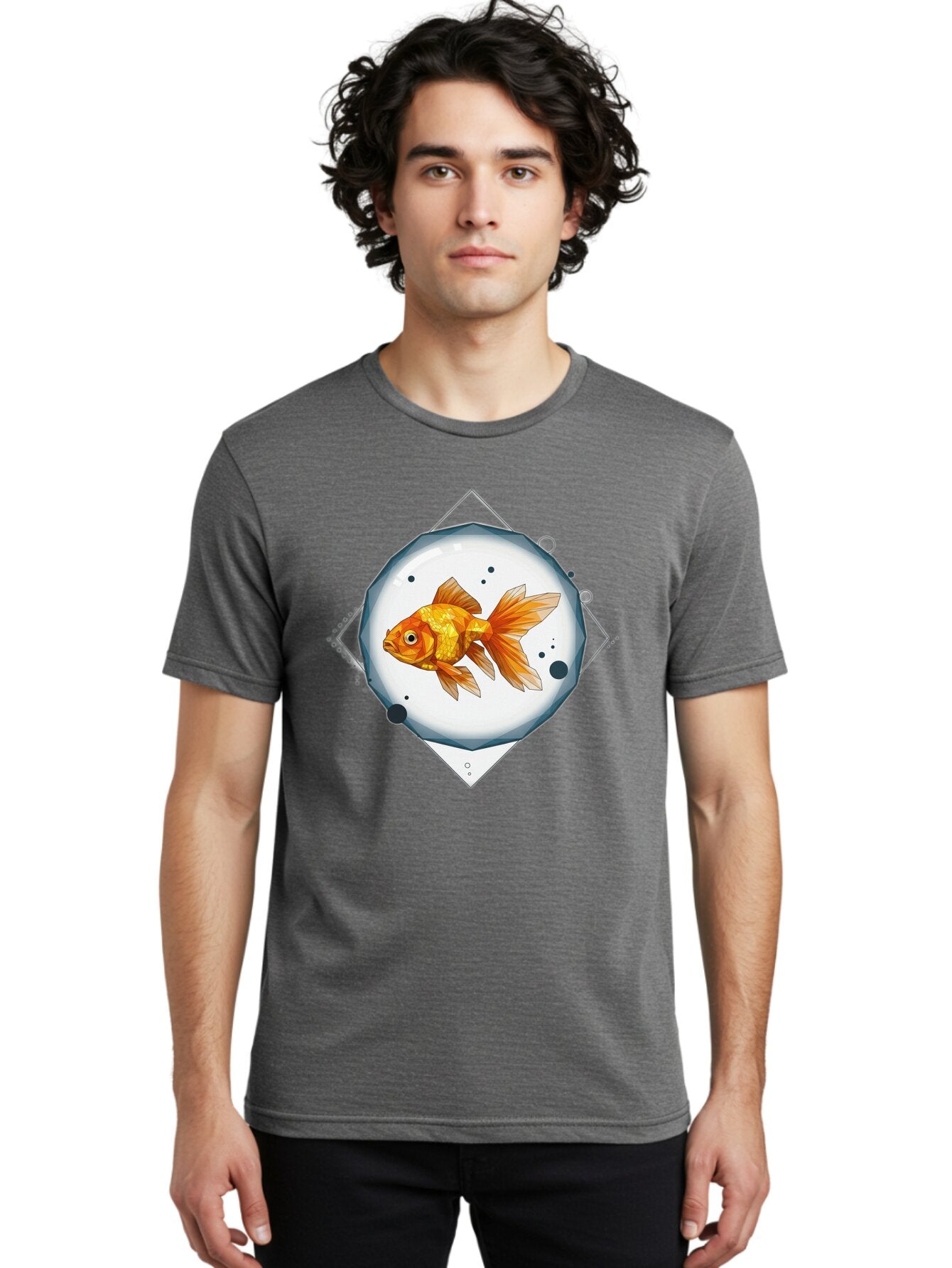 Goldfish-1 Men'S Graphic Tee, 100% Cotton, Comfortable Casual Summer Wear, Machine Washable, Vintage Camera, Old Camera, Antique Camera, Black Camera, Classic Photography, Photography Equipment, Nostalgic Device, Film Camera, Camera Art Bam560 16