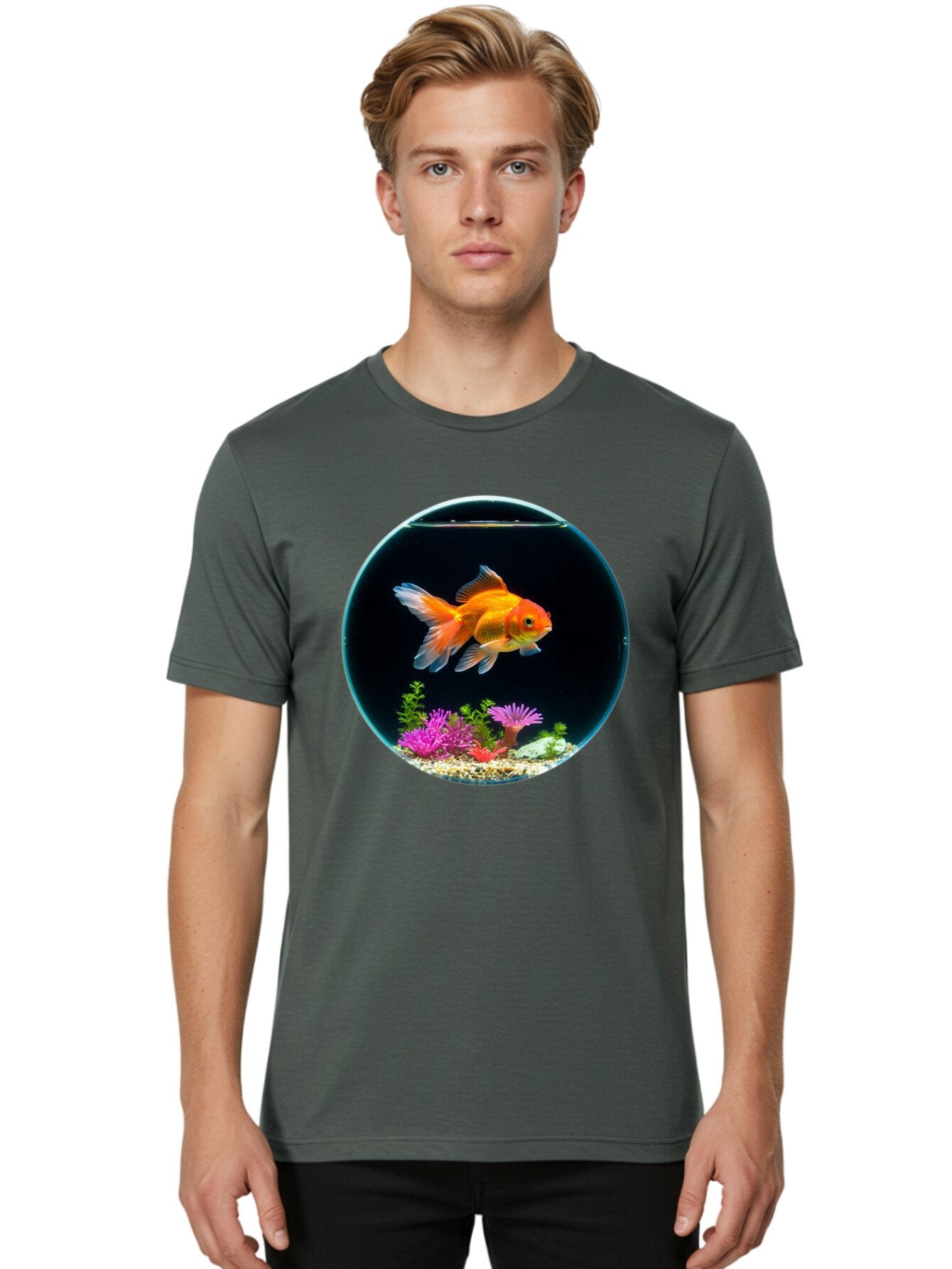 Goldfish-Bowl Men'S Graphic Tee, 100% Cotton, Comfortable Casual Summer Wear, Machine Washable, Vintage Camera, Old Camera, Antique Camera, Black Camera, Classic Photography, Photography Equipment, Nostalgic Device, Film Camera, Camera Art Bam561 17