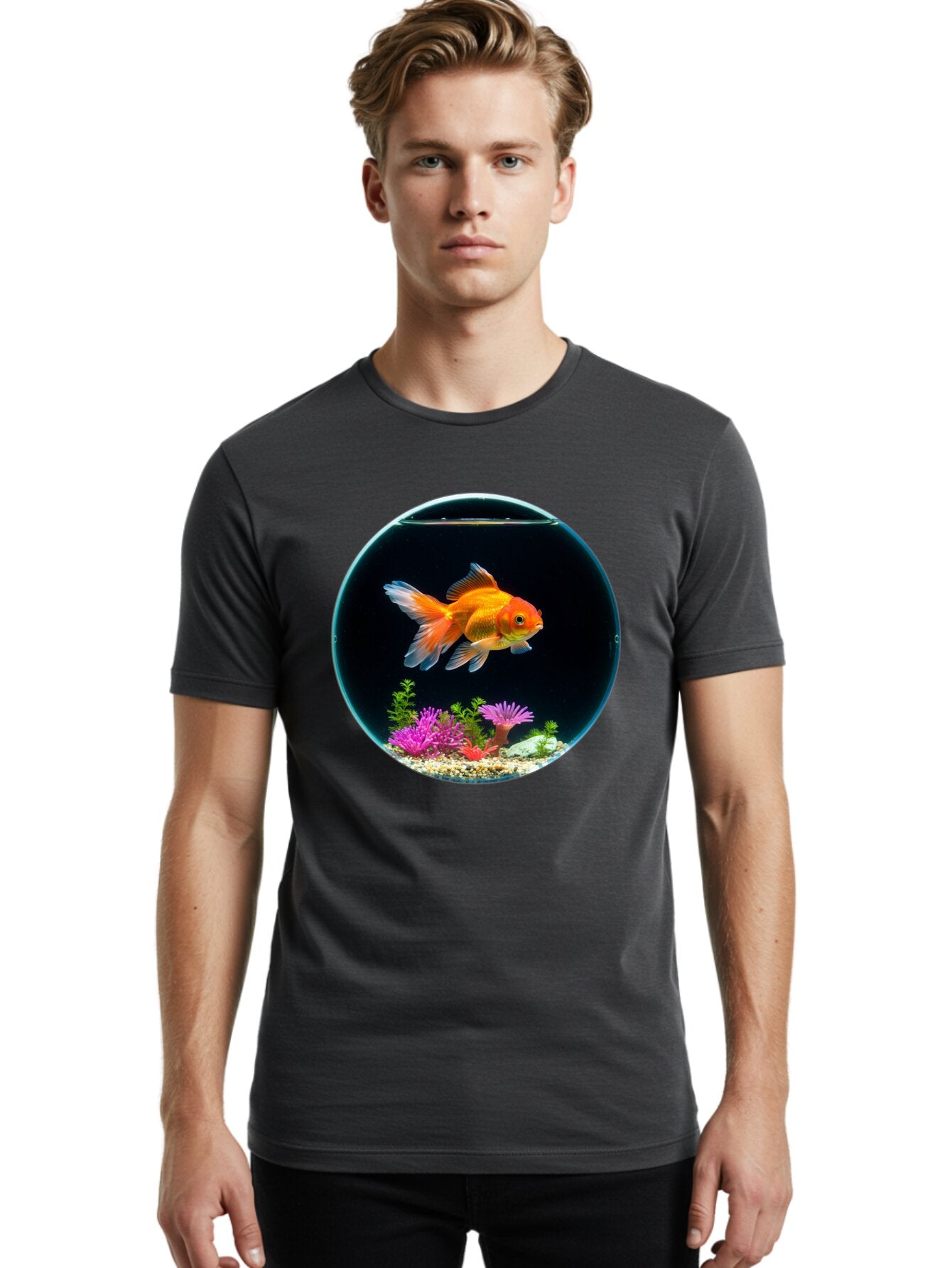 Goldfish-Bowl Men'S Graphic Tee, 100% Cotton, Comfortable Casual Summer Wear, Machine Washable, Vintage Camera, Old Camera, Antique Camera, Black Camera, Classic Photography, Photography Equipment, Nostalgic Device, Film Camera, Camera Art Bam561 18