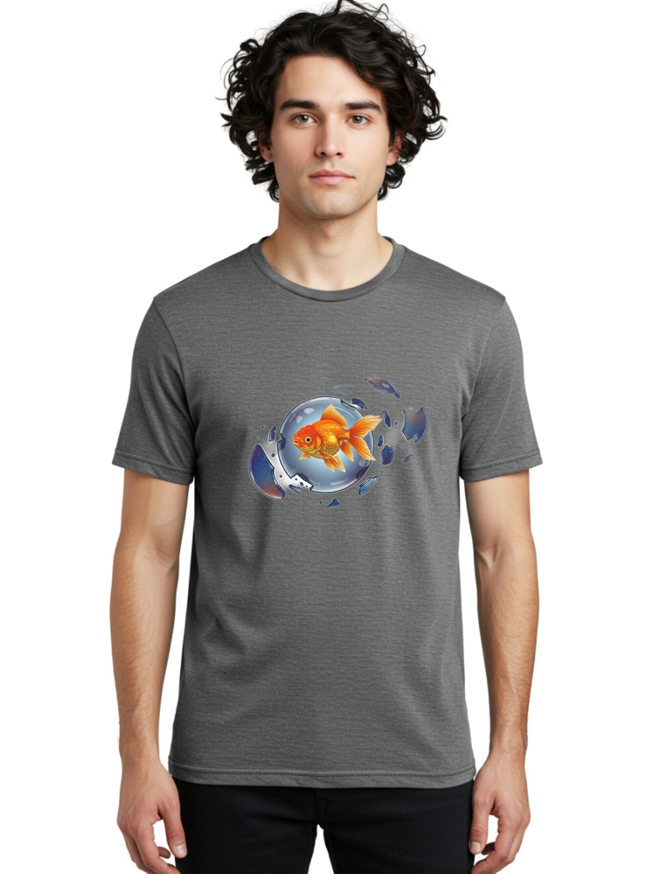 Goldfish-Breaking-Free Men'S Graphic Tee, 100% Cotton, Comfortable Casual Summer Wear, Machine Washable, Vintage Camera, Old Camera, Antique Camera, Black Camera, Classic Photography, Photography Equipment, Nostalgic Device, Film Camera, Bam562 22