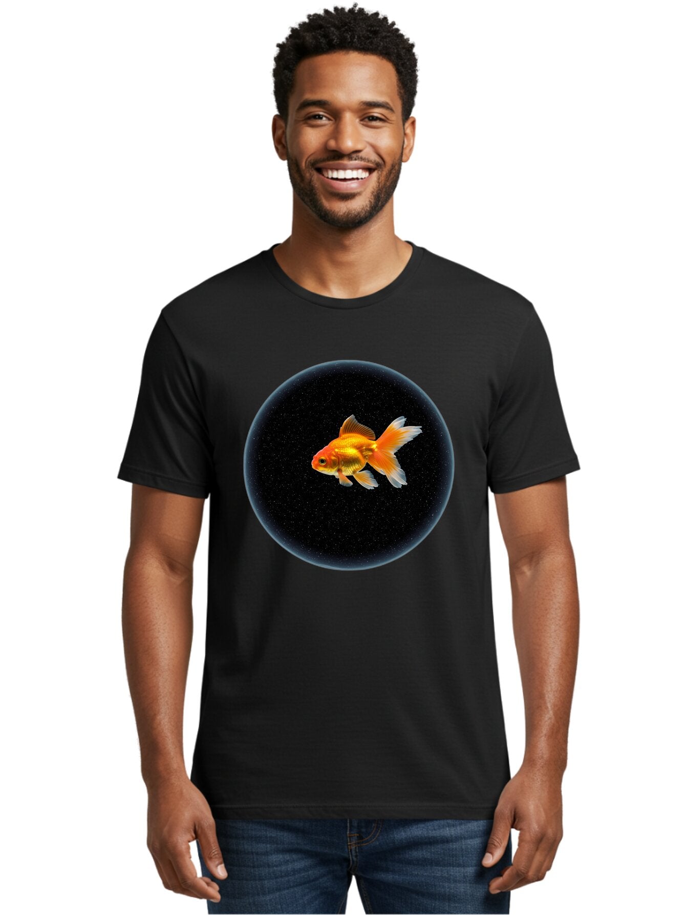 Goldfish-In-Black-Circle Men'S Graphic Tee, 100% Cotton, Comfortable Casual Summer Wear, Machine Washable, Vintage Camera, Old Camera, Antique Camera, Black Camera, Classic Photography, Photography Equipment, Nostalgic Device, Film Camera, Bam563 30