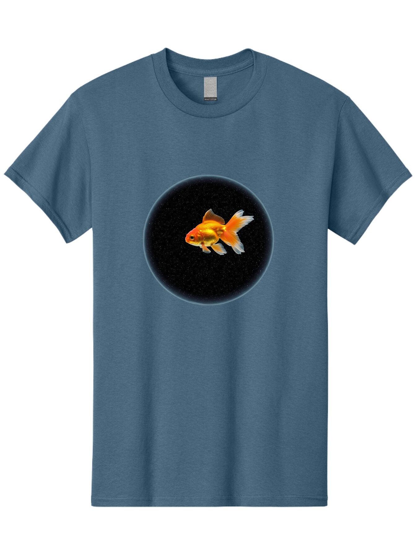 Goldfish-In-Black-Circle Men'S Graphic Tee, 100% Cotton, Comfortable Casual Summer Wear, Machine Washable, Vintage Camera, Old Camera, Antique Camera, Black Camera, Classic Photography, Photography Equipment, Nostalgic Device, Film Camera, Bam563 3