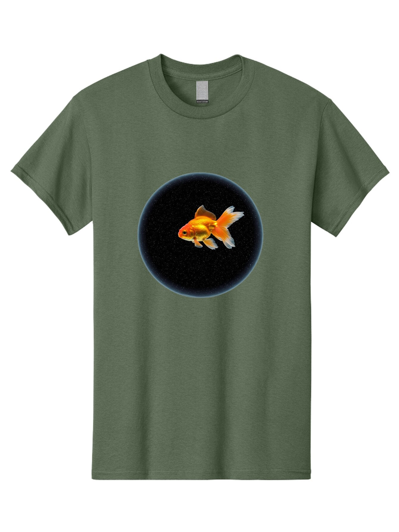 Goldfish-In-Black-Circle Men'S Graphic Tee, 100% Cotton, Comfortable Casual Summer Wear, Machine Washable, Vintage Camera, Old Camera, Antique Camera, Black Camera, Classic Photography, Photography Equipment, Nostalgic Device, Film Camera, Bam563 5