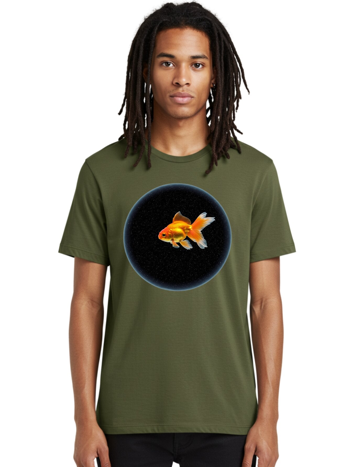 Goldfish-In-Black-Circle Men'S Graphic Tee, 100% Cotton, Comfortable Casual Summer Wear, Machine Washable, Vintage Camera, Old Camera, Antique Camera, Black Camera, Classic Photography, Photography Equipment, Nostalgic Device, Film Camera, Bam563 23