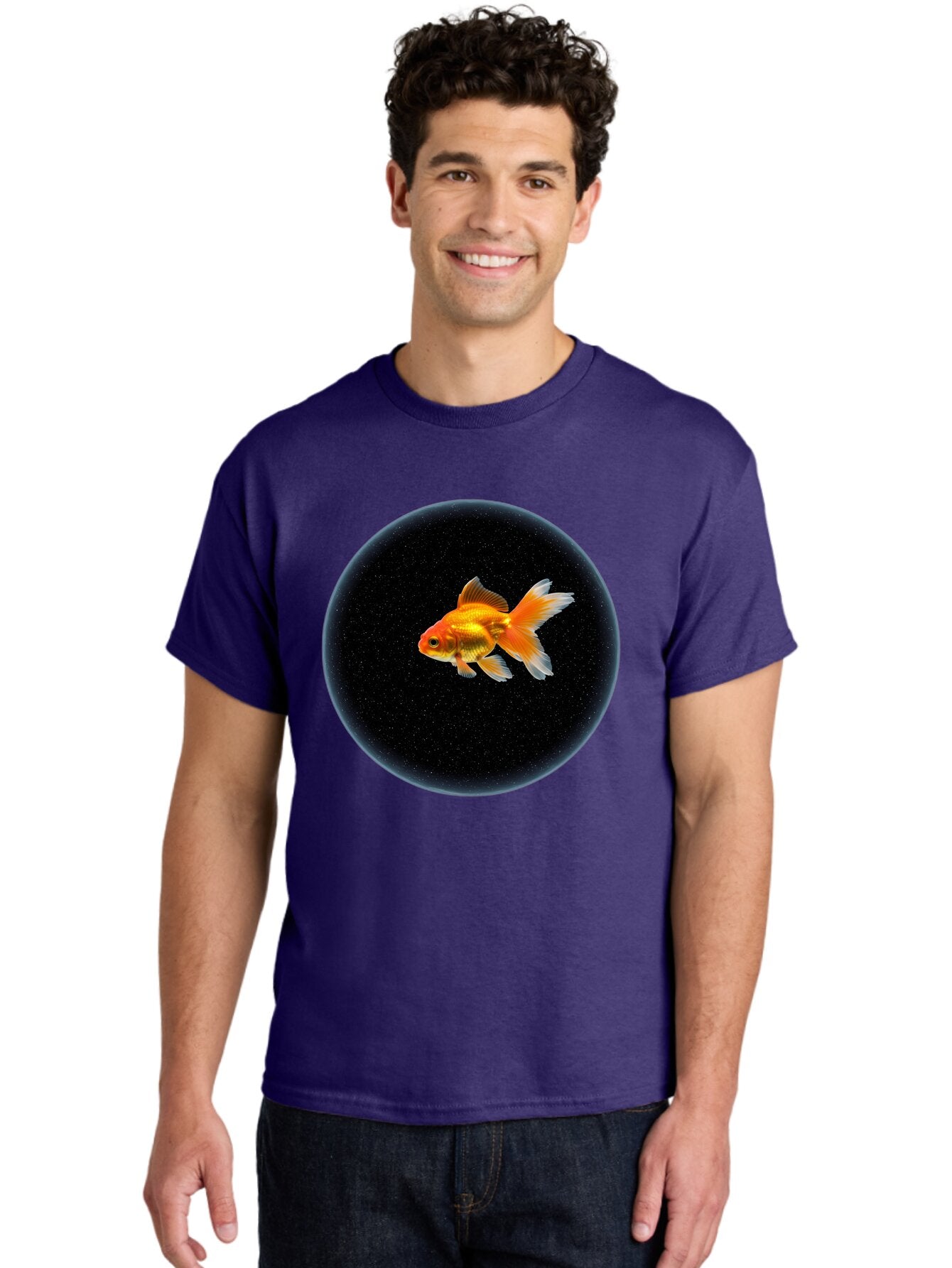 Goldfish-In-Black-Circle Men'S Graphic Tee, 100% Cotton, Comfortable Casual Summer Wear, Machine Washable, Vintage Camera, Old Camera, Antique Camera, Black Camera, Classic Photography, Photography Equipment, Nostalgic Device, Film Camera, Bam563 19