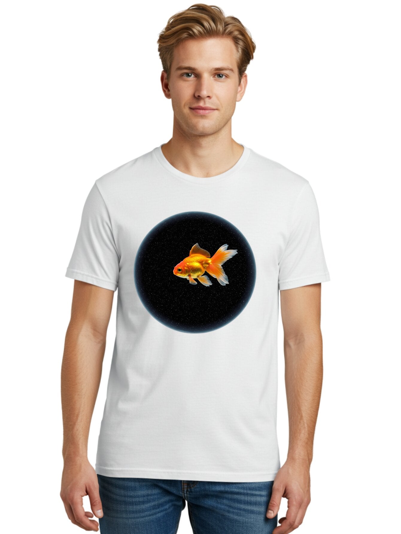 Goldfish-In-Black-Circle Men'S Graphic Tee, 100% Cotton, Comfortable Casual Summer Wear, Machine Washable, Vintage Camera, Old Camera, Antique Camera, Black Camera, Classic Photography, Photography Equipment, Nostalgic Device, Film Camera, Bam563 27