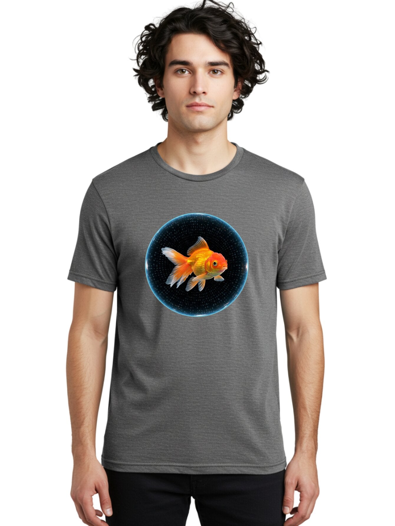 Goldfish-In-Bowl Men'S Graphic Tee, 100% Cotton, Comfortable Casual Summer Wear, Machine Washable, Vintage Camera, Old Camera, Antique Camera, Black Camera, Classic Photography, Photography Equipment, Nostalgic Device, Film Camera, Camera Art Bam564 25