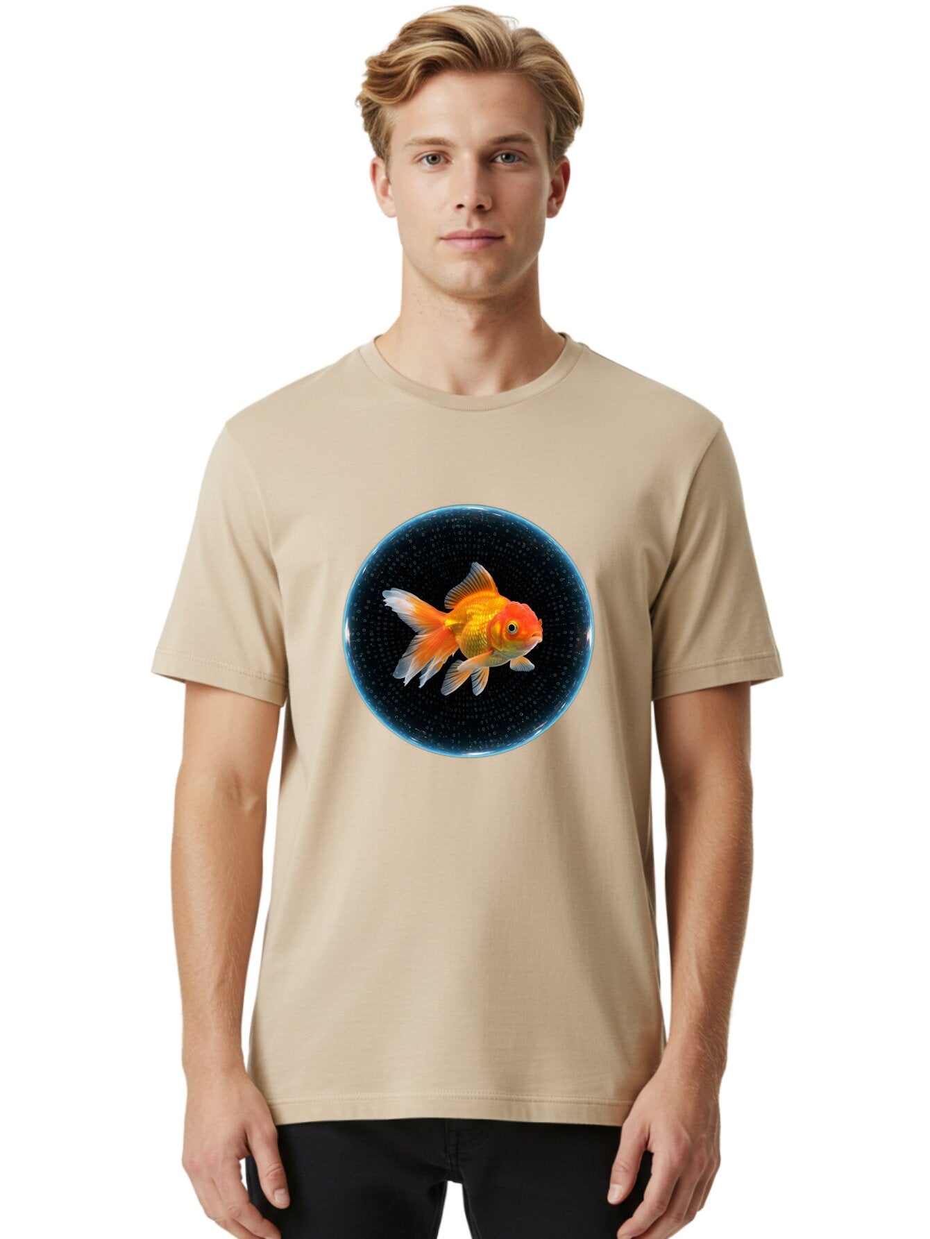 Goldfish-In-Bowl Men'S Graphic Tee, 100% Cotton, Comfortable Casual Summer Wear, Machine Washable, Vintage Camera, Old Camera, Antique Camera, Black Camera, Classic Photography, Photography Equipment, Nostalgic Device, Film Camera, Camera Art Bam564 23