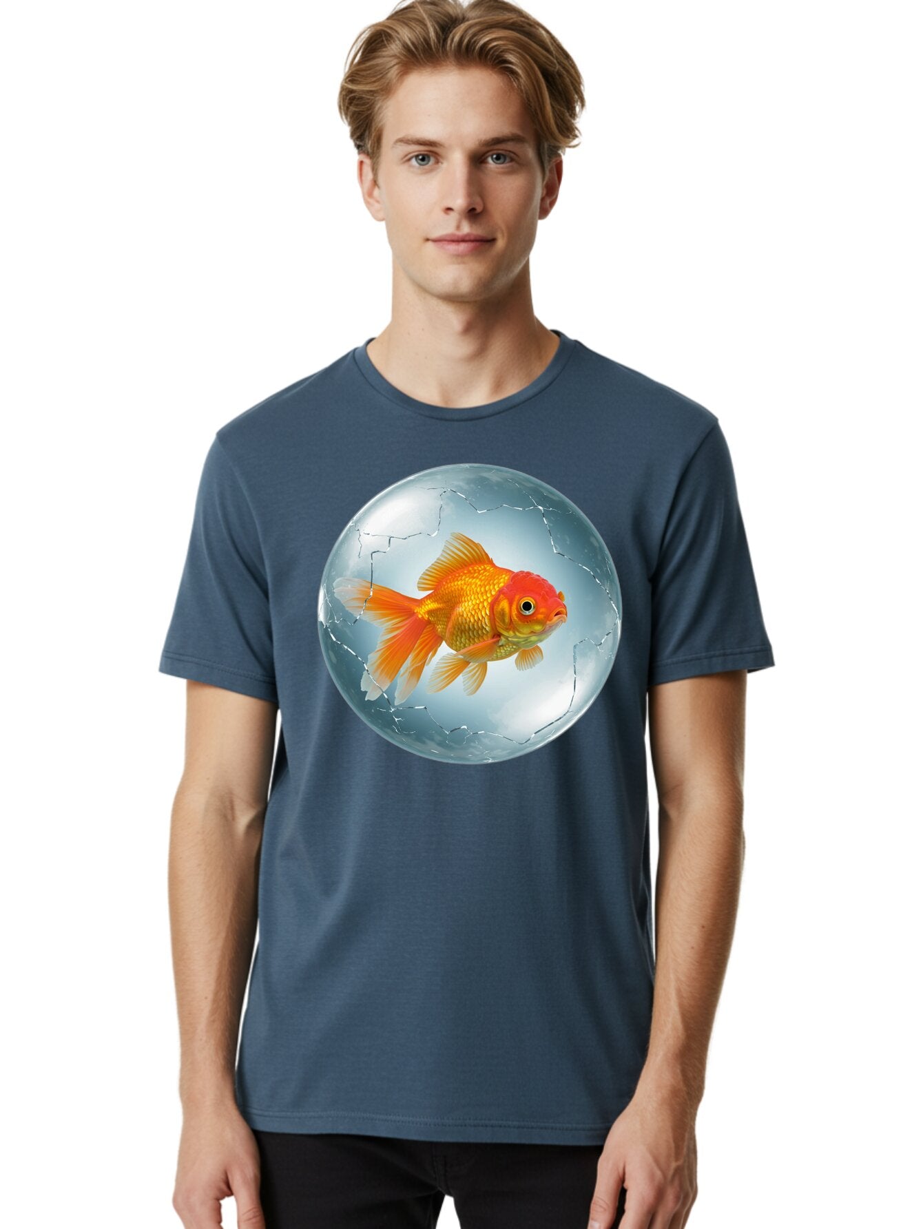 Goldfish-In-Broken-Glass Men'S Graphic Tee, 100% Cotton, Comfortable Casual Summer Wear, Machine Washable, Vintage Camera, Old Camera, Antique Camera, Black Camera, Classic Photography, Photography Equipment, Nostalgic Device, Film Camera, Bam565 17