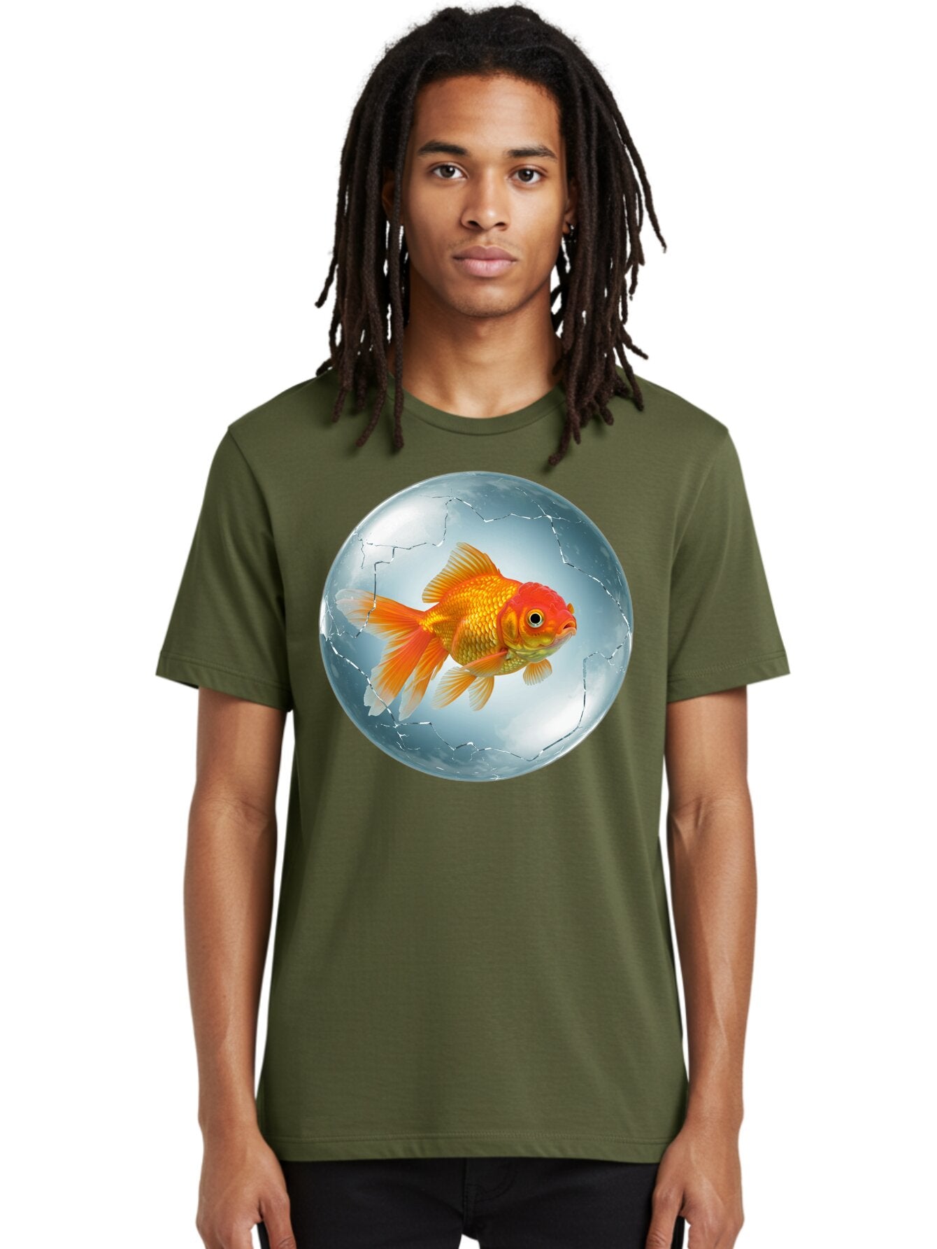 Goldfish-In-Broken-Glass Men'S Graphic Tee, 100% Cotton, Comfortable Casual Summer Wear, Machine Washable, Vintage Camera, Old Camera, Antique Camera, Black Camera, Classic Photography, Photography Equipment, Nostalgic Device, Film Camera, Bam565 25