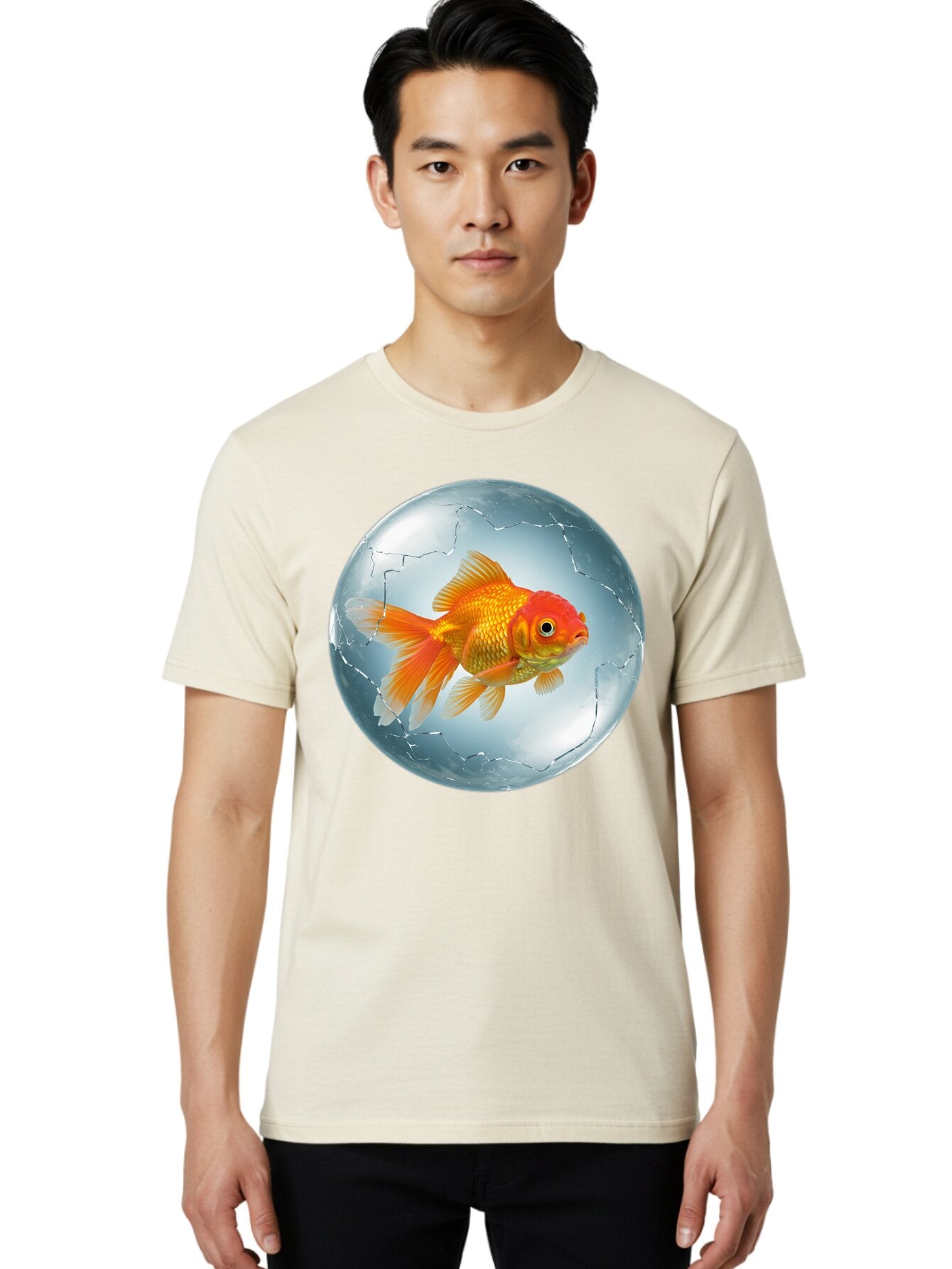 Goldfish-In-Broken-Glass Men'S Graphic Tee, 100% Cotton, Comfortable Casual Summer Wear, Machine Washable, Vintage Camera, Old Camera, Antique Camera, Black Camera, Classic Photography, Photography Equipment, Nostalgic Device, Film Camera, Bam565 20